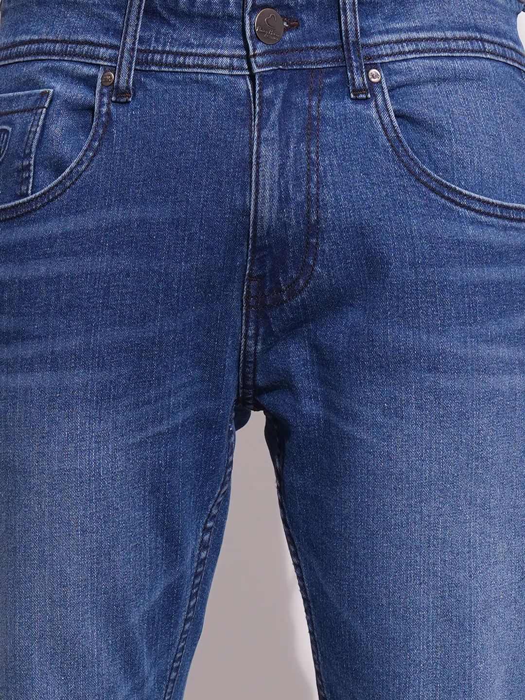 Blue Straight Fit Men's Denims by Being Human Clothing - Image 5