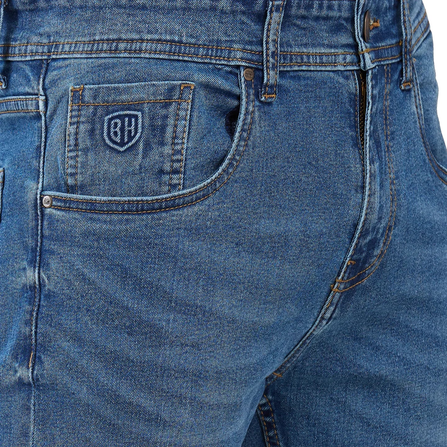 Blue Straight Fit Men's Denims by Being Human Clothing - Image 5