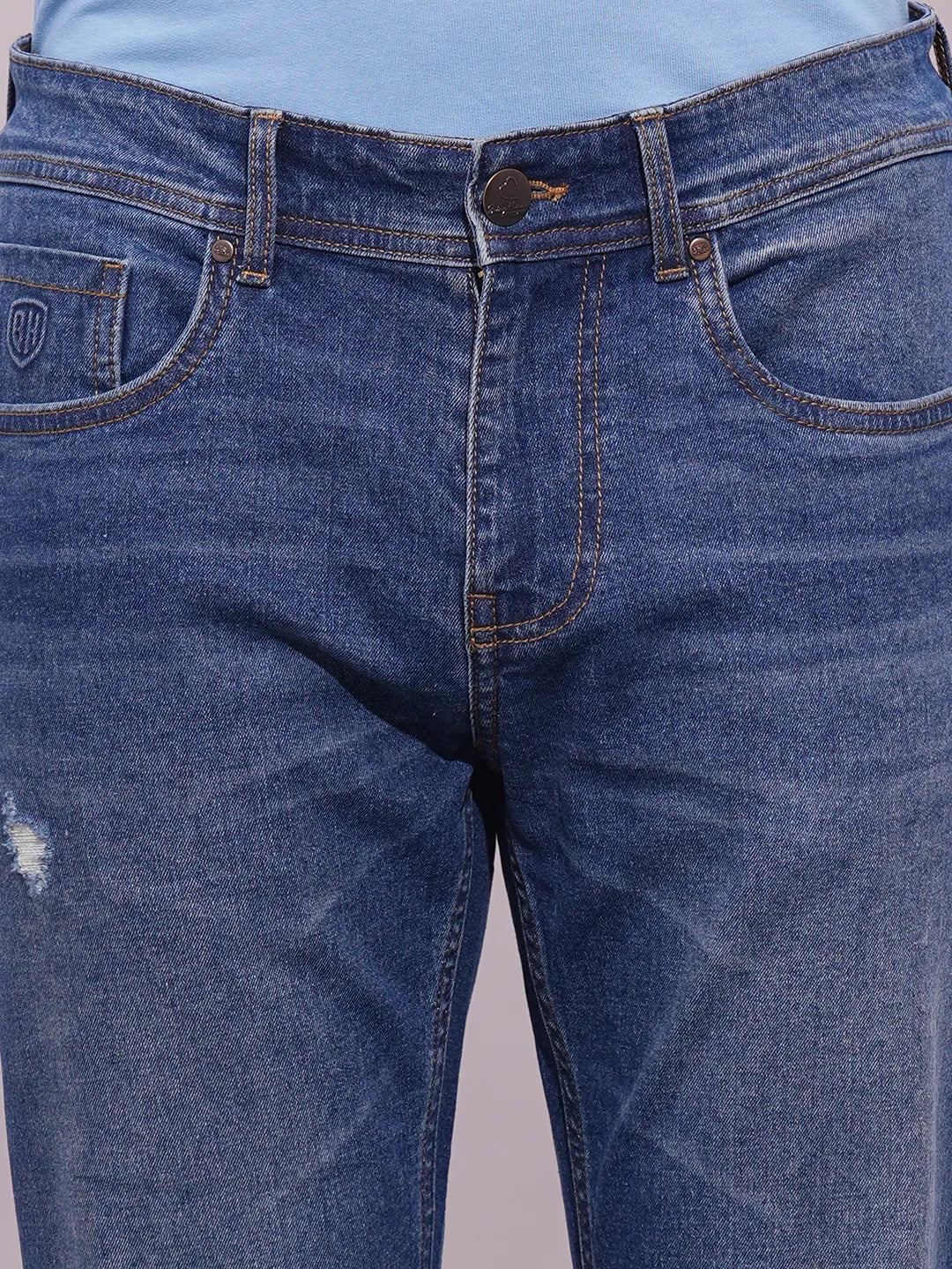 Blue Straight Fit Men's Denims by Being Human Clothing - Image 6