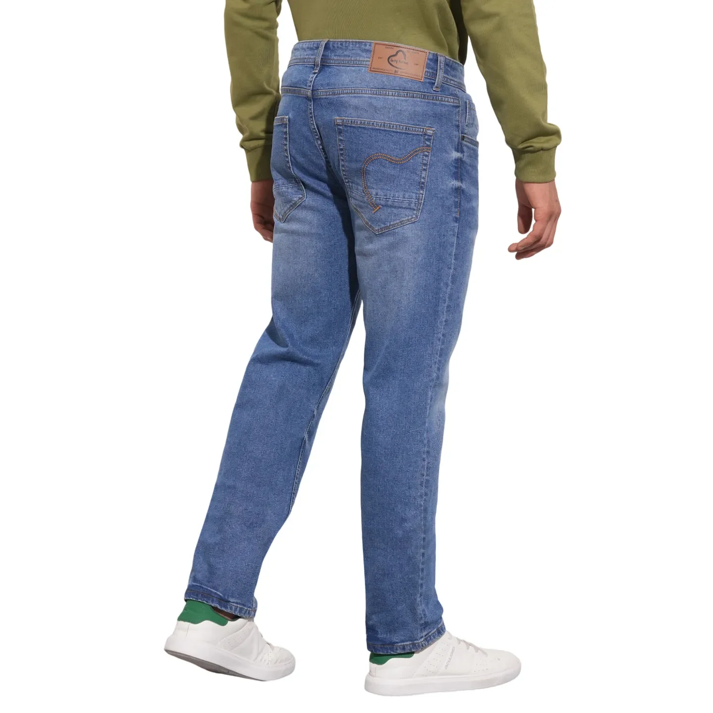 Blue Straight Fit Men's Denims by Being Human Clothing - Image 3
