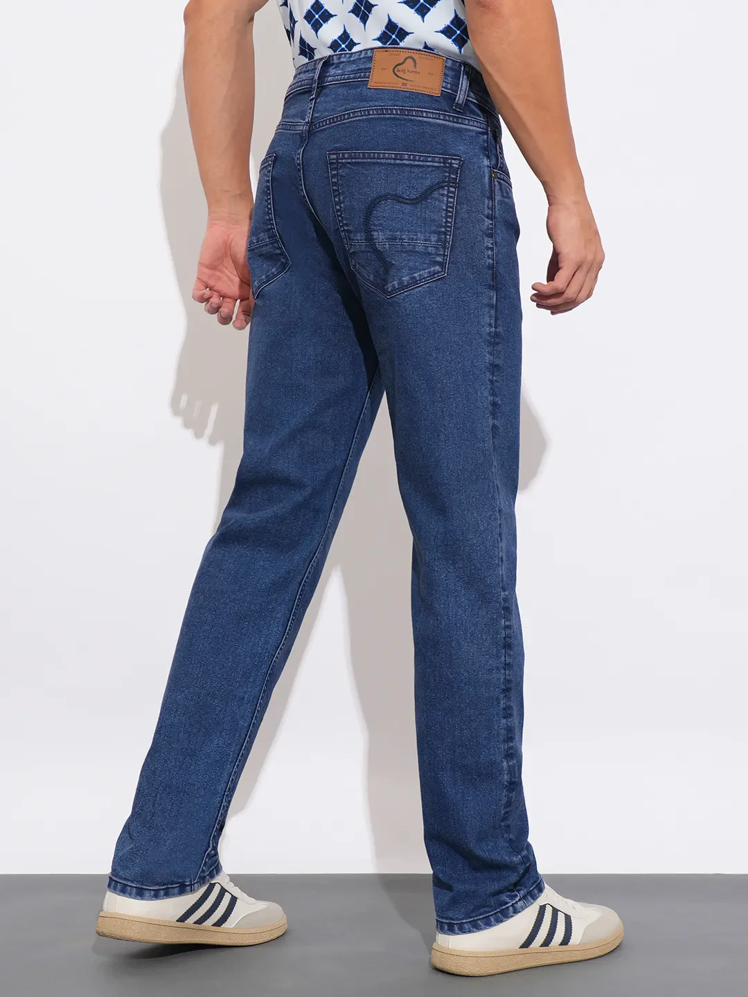 Blue Straight Fit Men's Denims by Being Human Clothing - Image 3