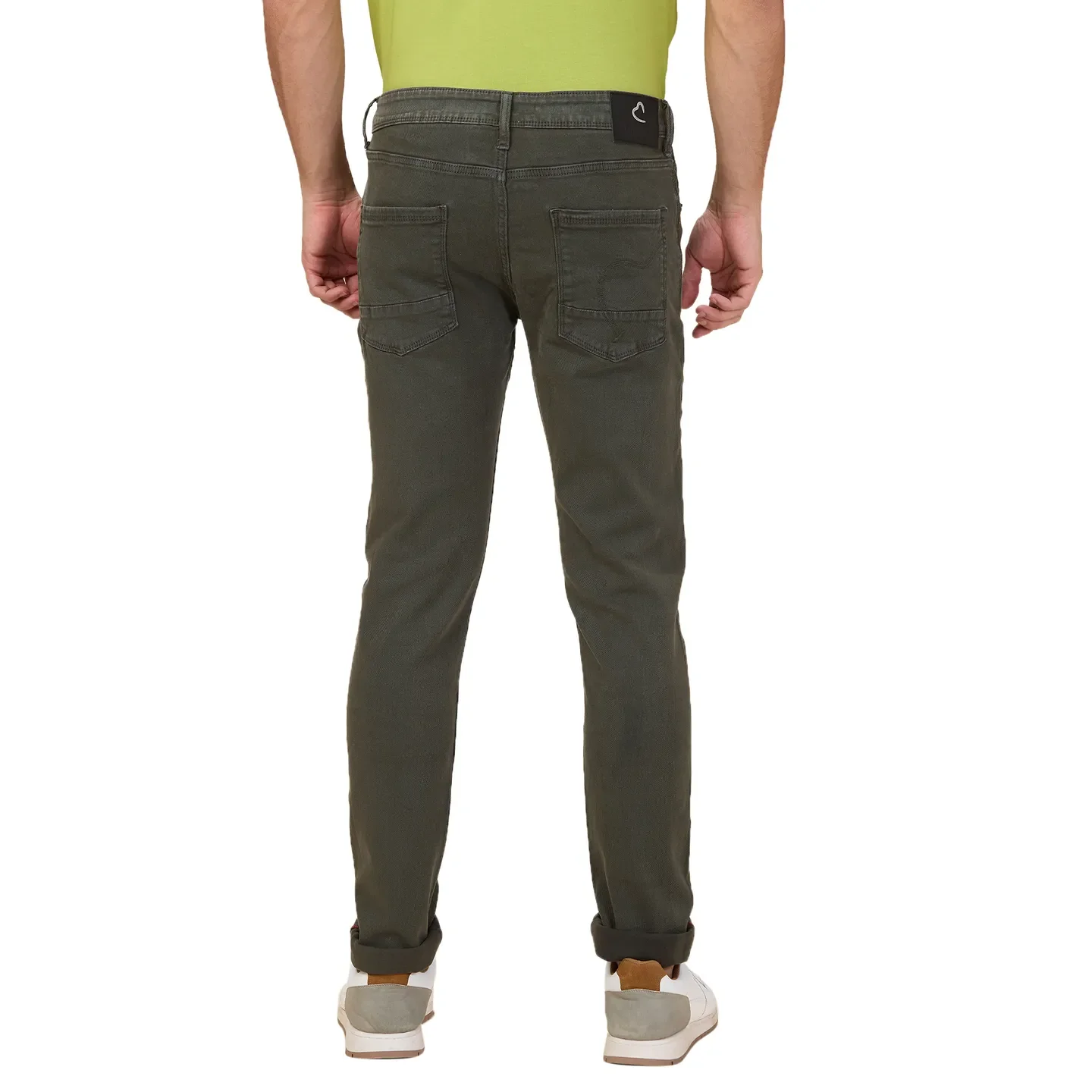 Green Skinny Fit Men's Denims by Being Human Clothing - Image 3