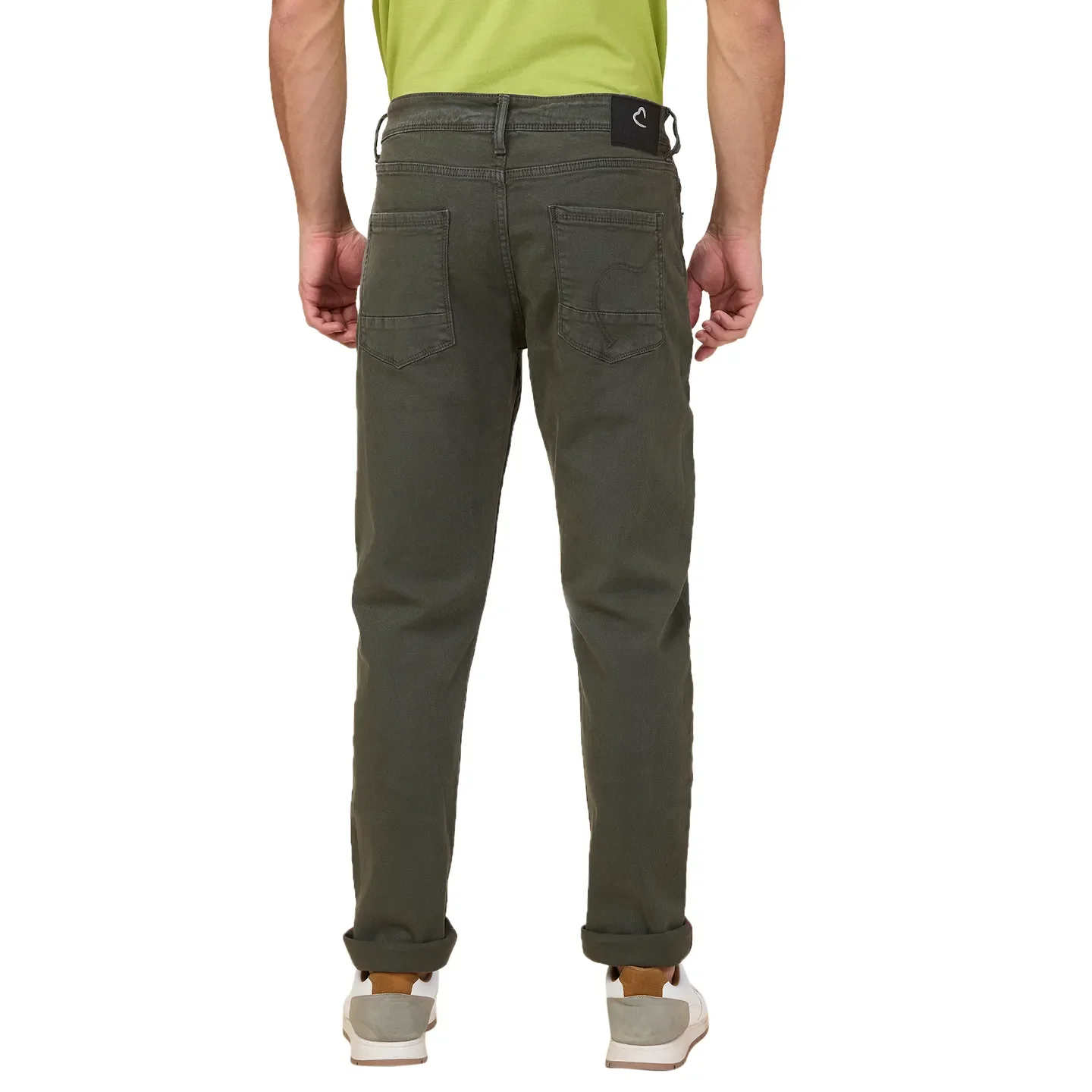 Green Slim Fit Men's Denims by Being Human Clothing - Image 3