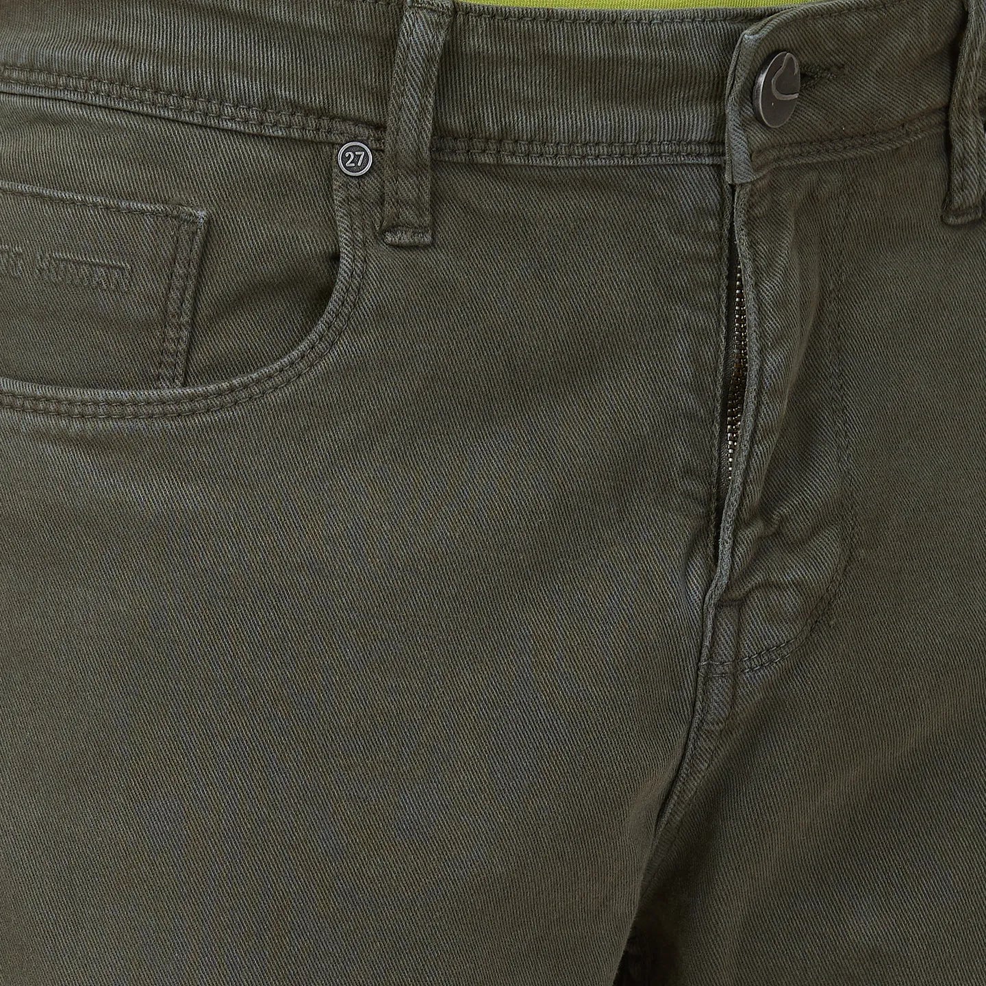 Green Slim Fit Men's Denims by Being Human Clothing - Image 5