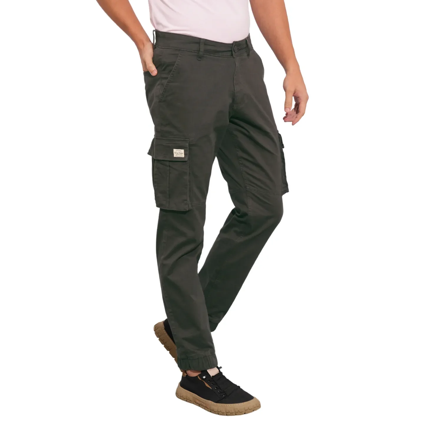 Charcoal Slim Fit Joggers For Men By Being Human Clothing - Image 2