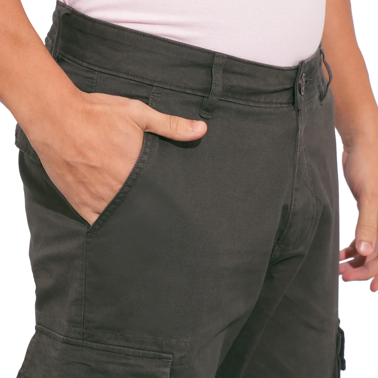Charcoal Slim Fit Joggers For Men By Being Human Clothing - Image 5