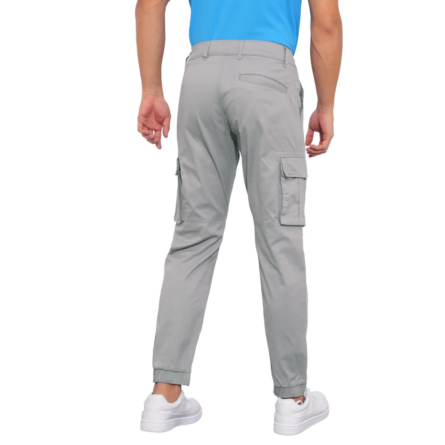 Grey Regular Fit Joggers For Men By Being Human Clothing - Image 3