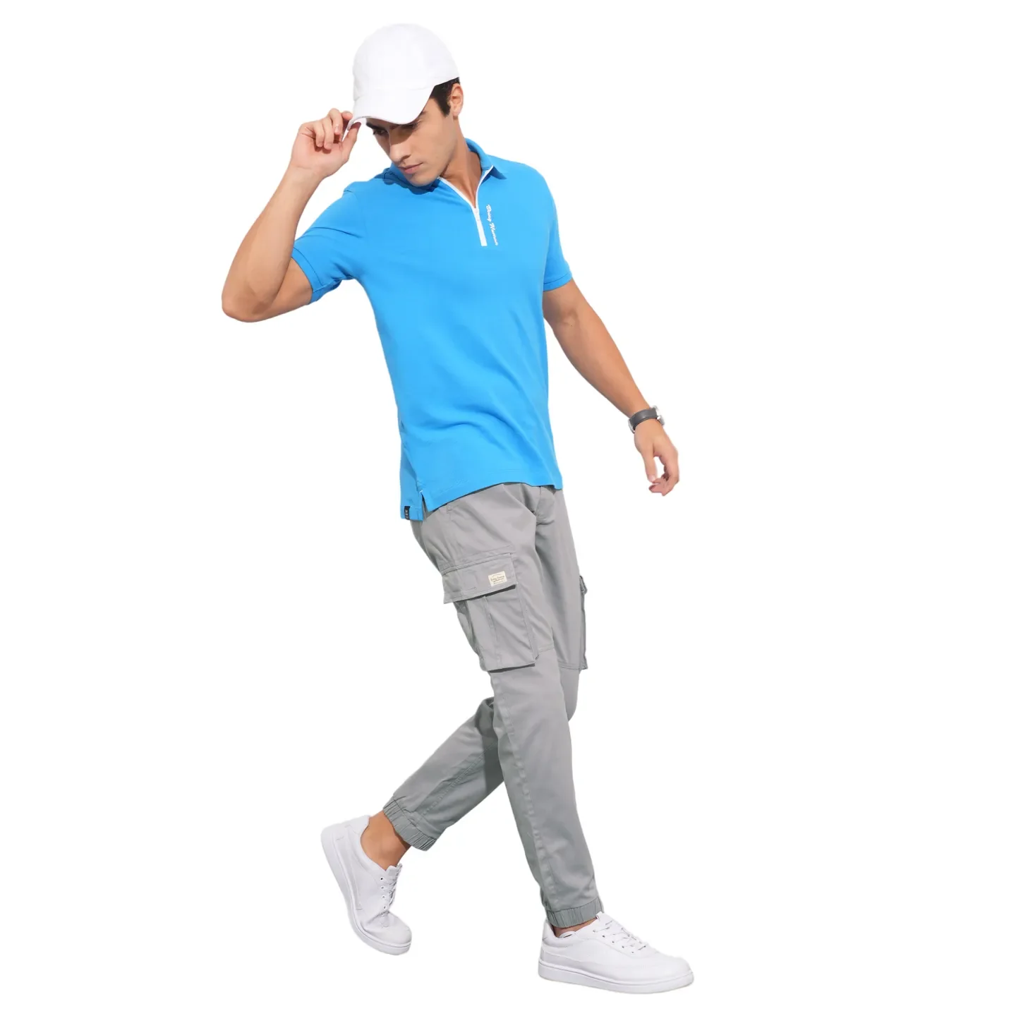 Grey Regular Fit Joggers For Men By Being Human Clothing - Image 4