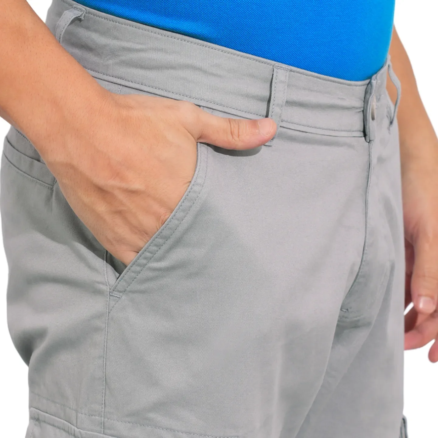 Grey Regular Fit Joggers For Men By Being Human Clothing - Image 5