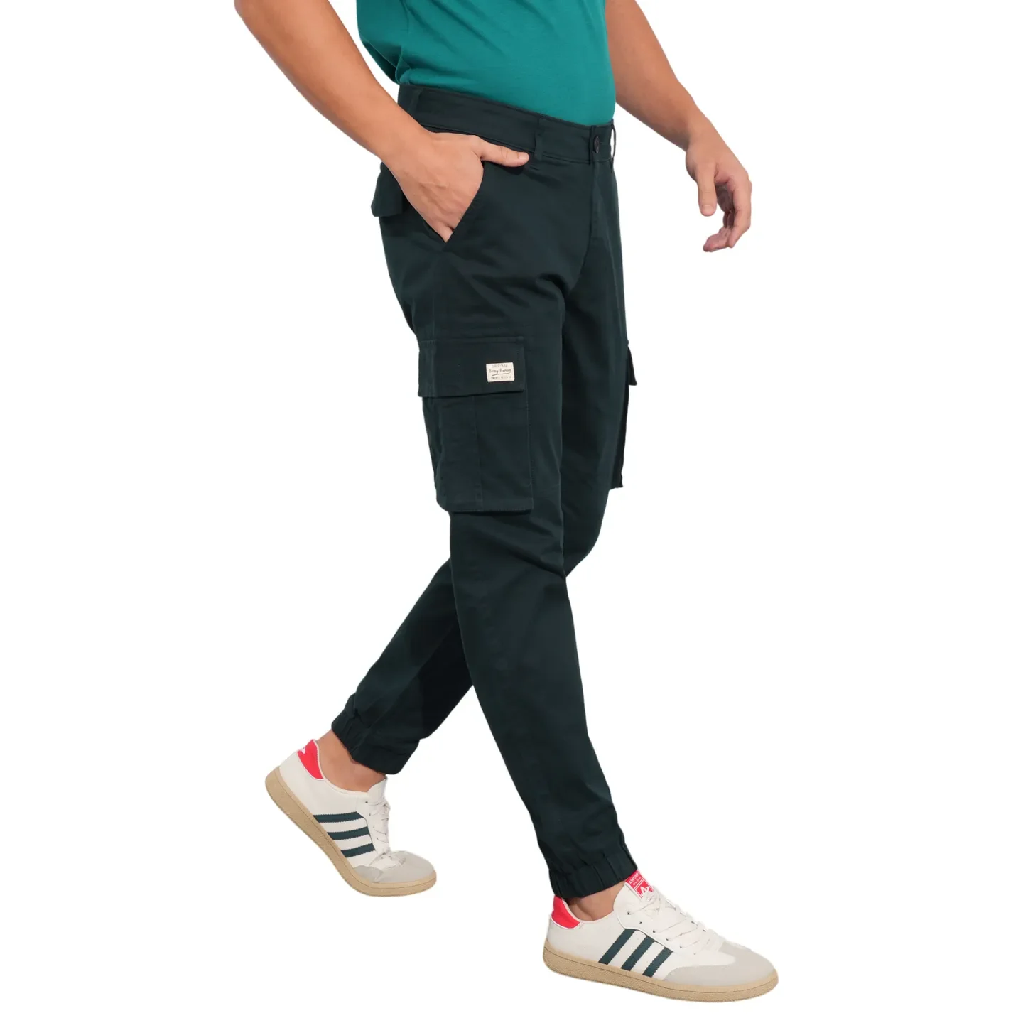 Navy Slim Fit Joggers For Men By Being Human Clothing - Image 2