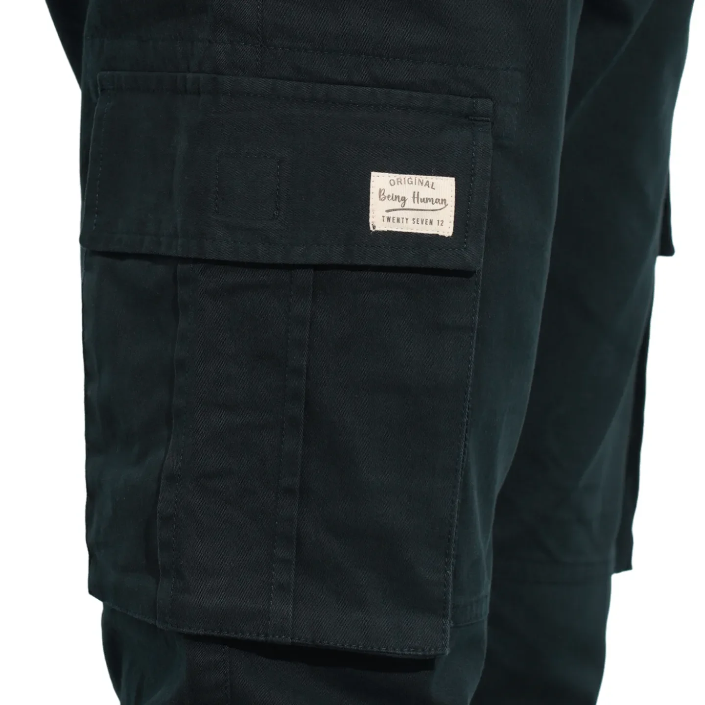 Navy Slim Fit Joggers For Men By Being Human Clothing - Image 6