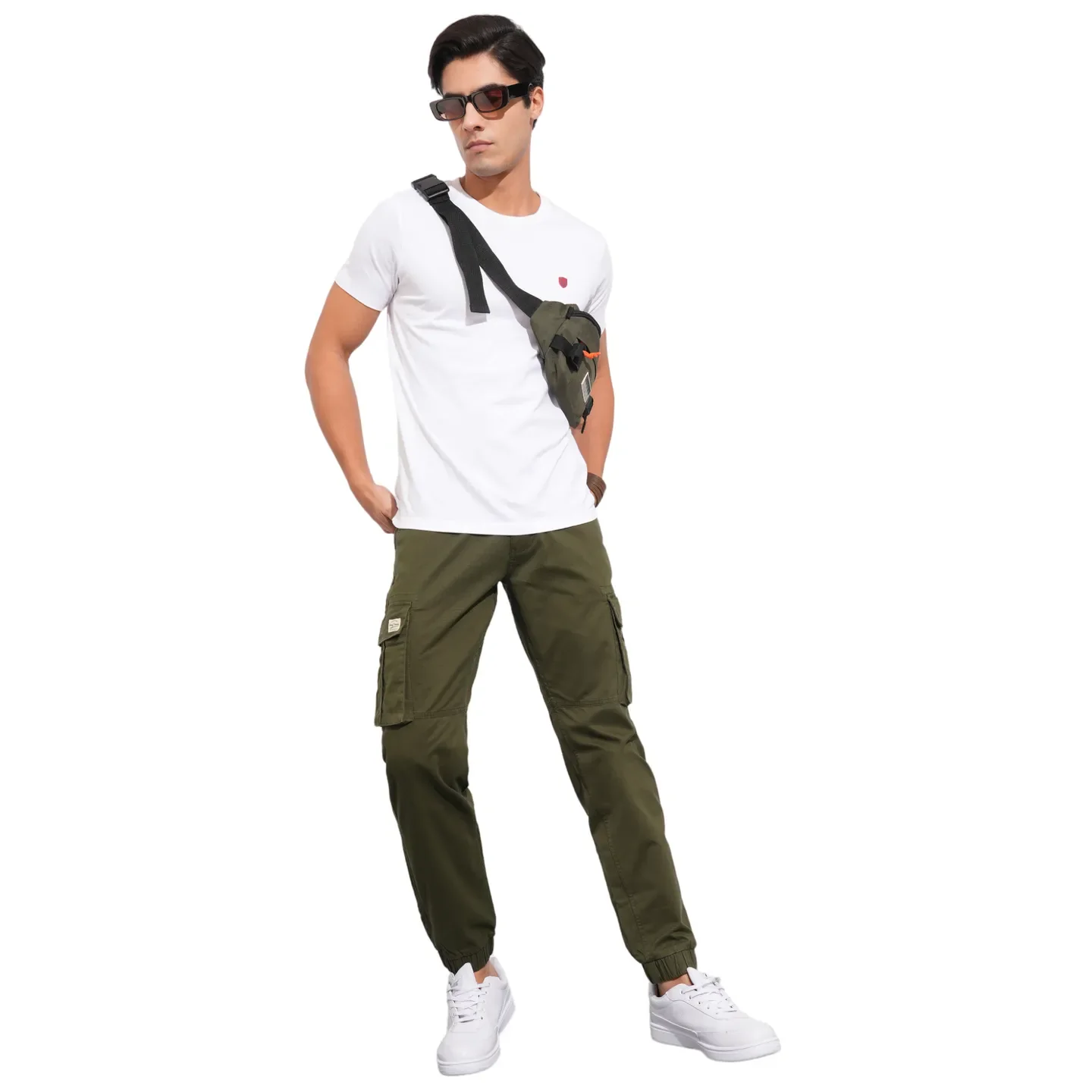 Olive Jogger fit Men's Joggers by Being Human Clothing - Image 4