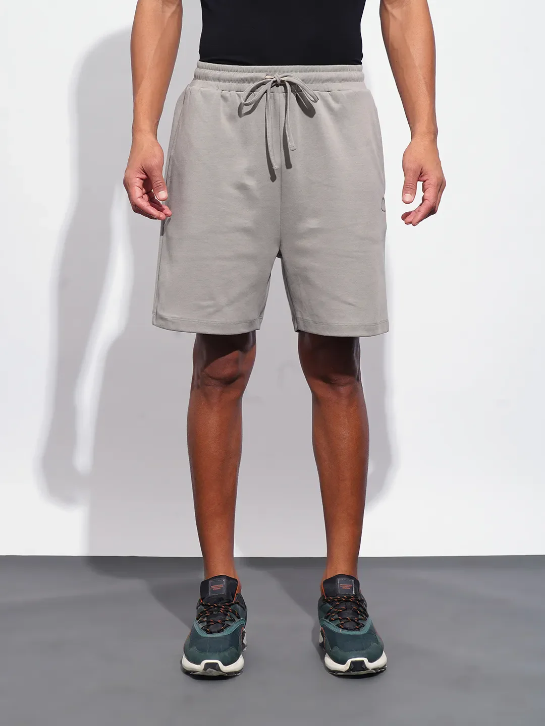 Grey Regular Fit Shorts For Men By Being Human Clothing