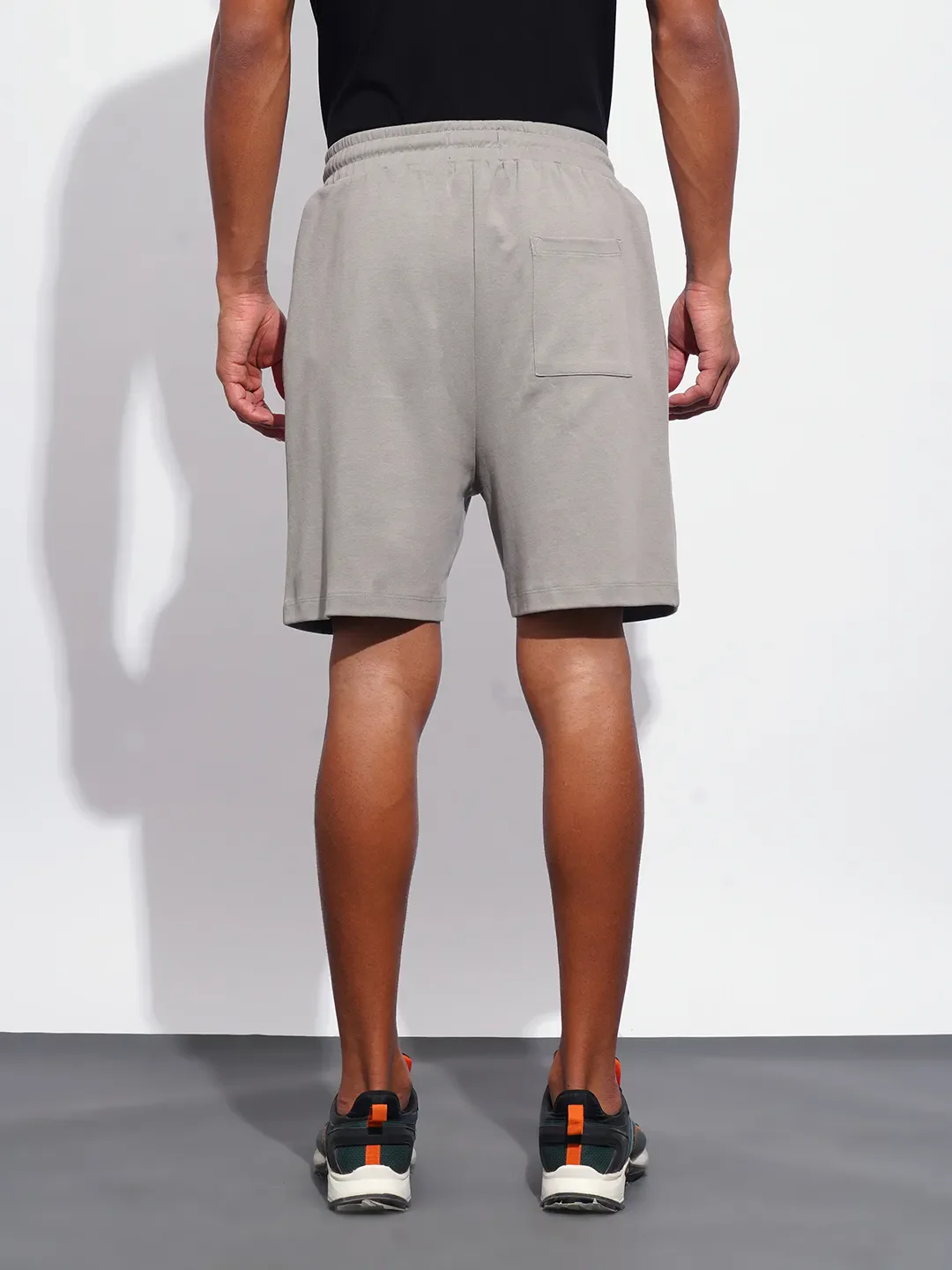 Grey Regular Fit Shorts For Men By Being Human Clothing - Image 3