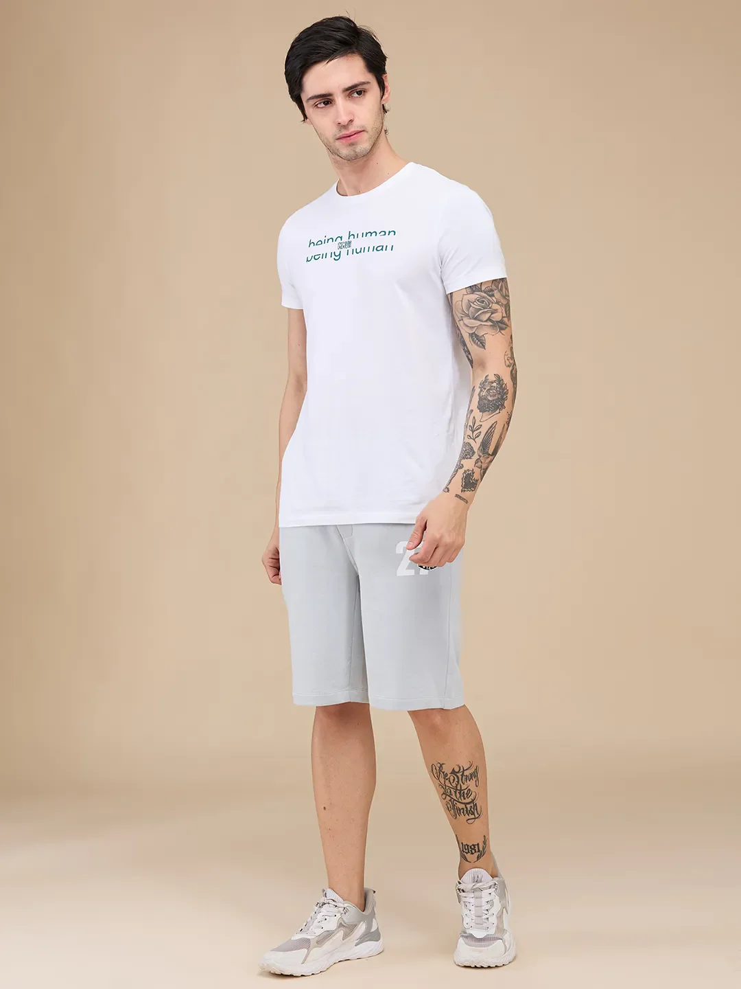 Grey Shorts Fit Men's Shorts by Being Human Clothing - Image 2