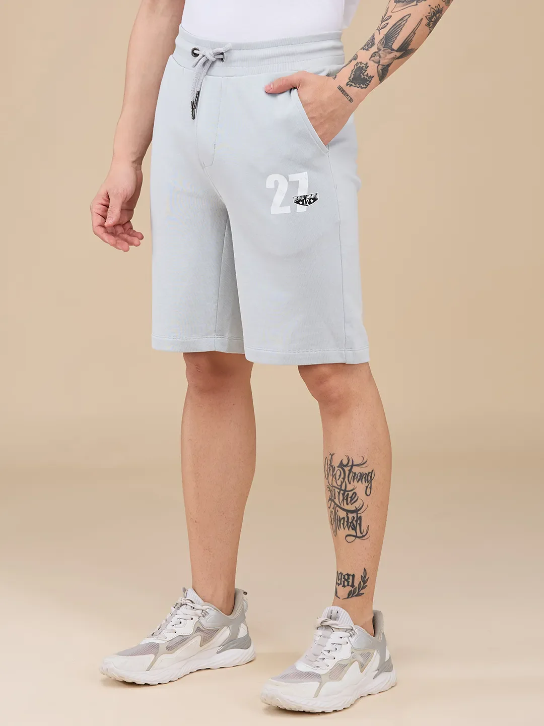 Grey Shorts Fit Men's Shorts by Being Human Clothing - Image 4