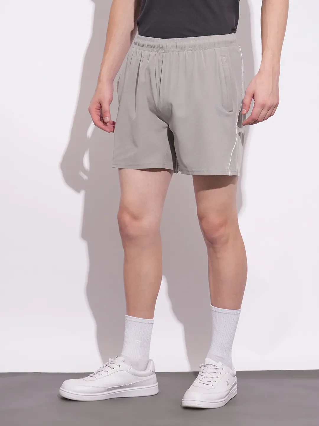 Grey Relax Fit Men's Shorts by Being Human Clothing - Image 2