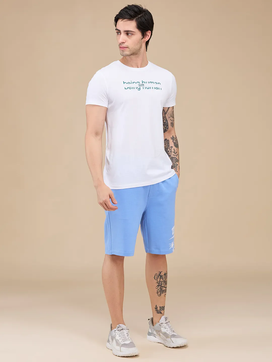 Blue Shorts Fit Men's Shorts by Being Human Clothing - Image 2