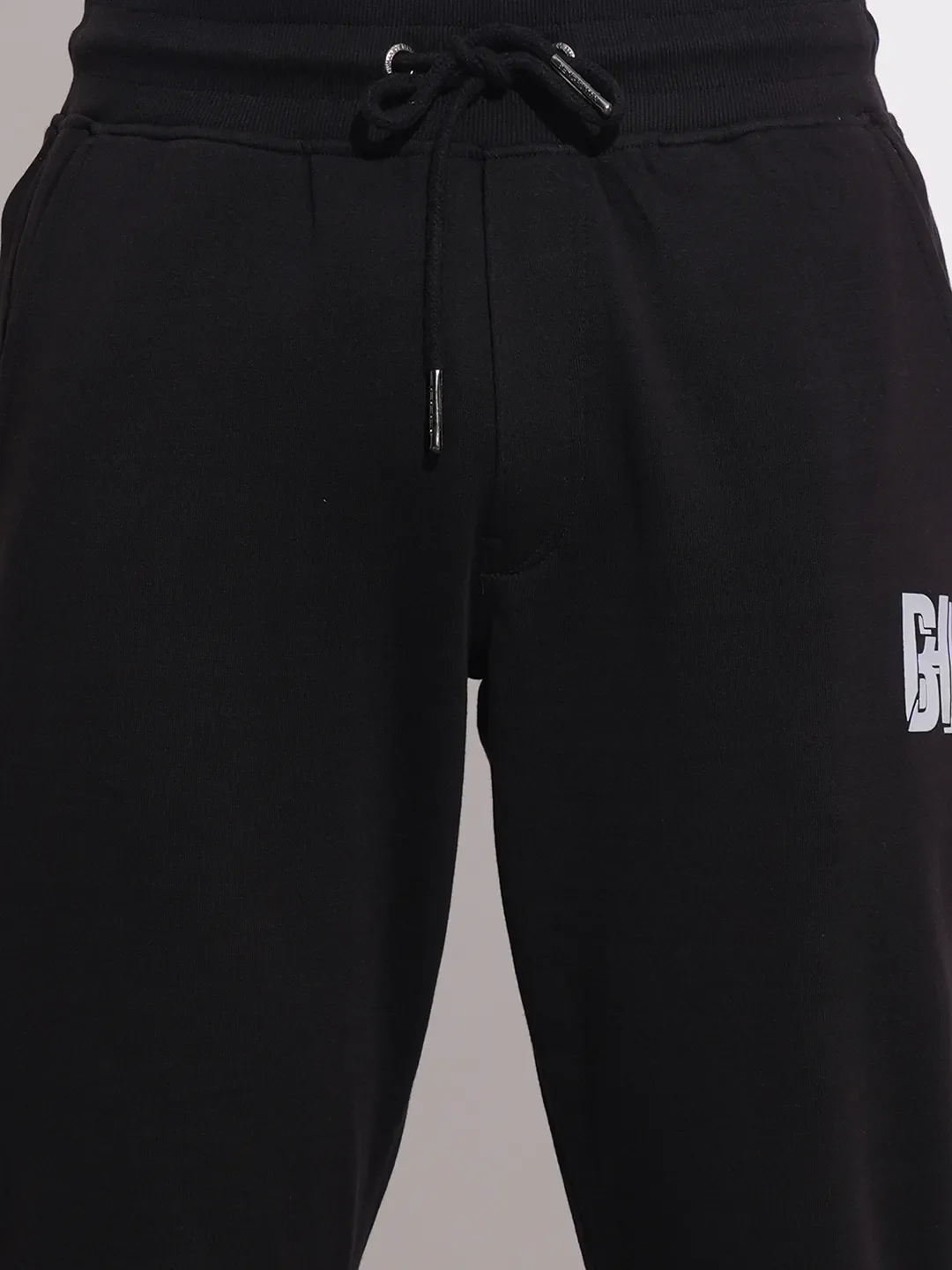 Black Regular fit Men's Track Pants by Being Human Clothing - Image 5