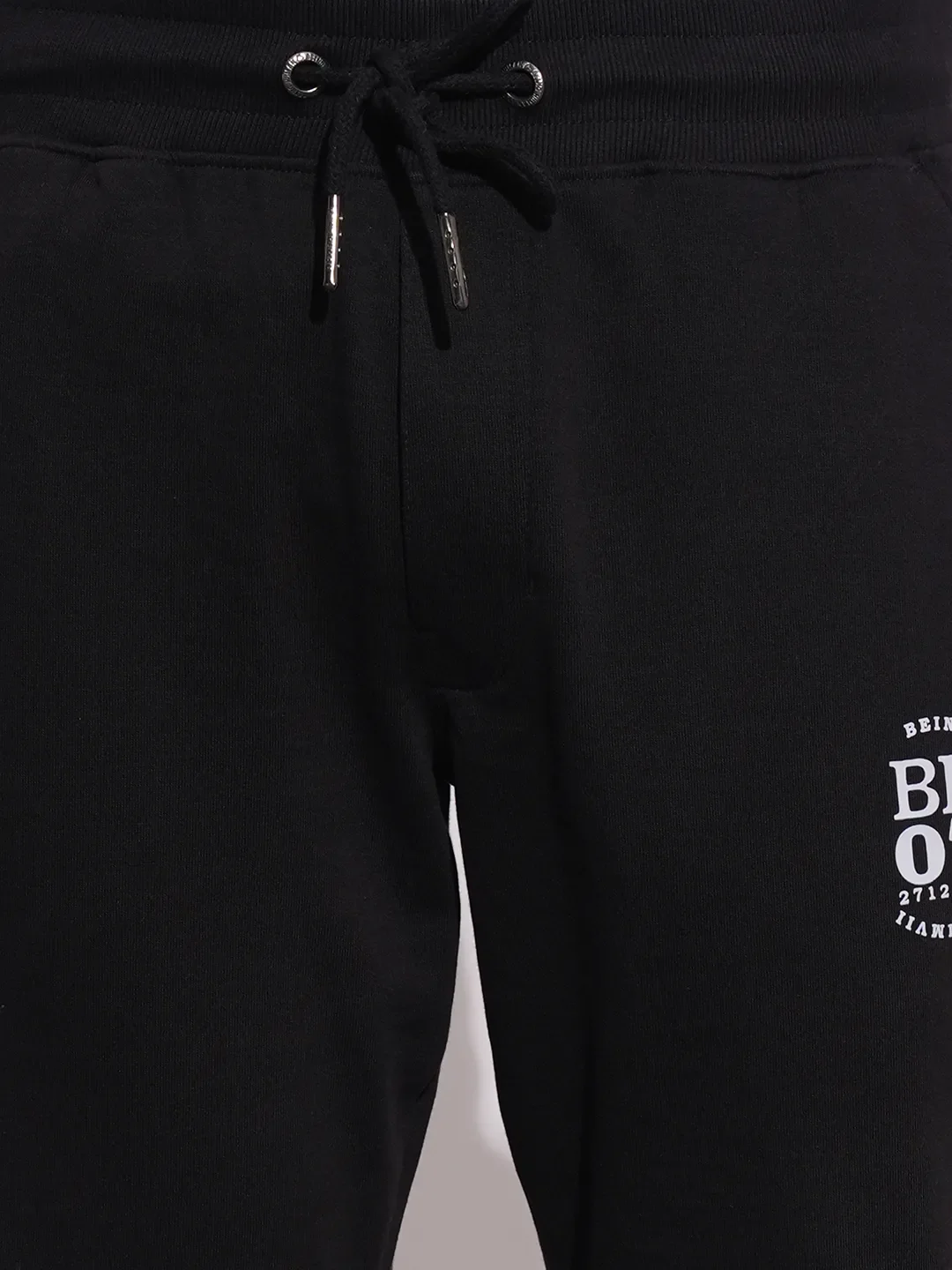 Black Regular fit Men's Track Pants by Being Human Clothing - Image 5