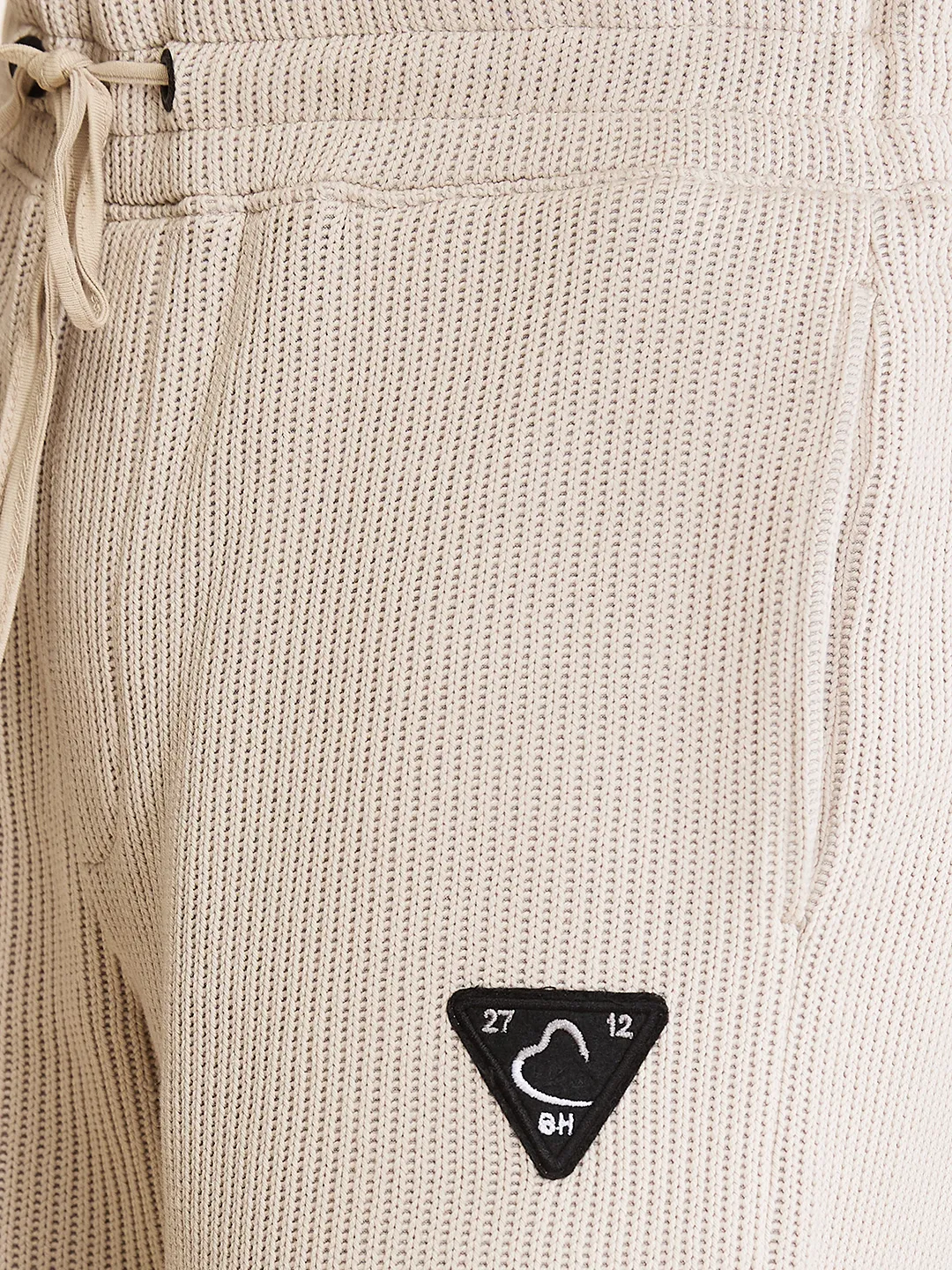 Beige Regular Fit Track Pants For Men By Being Human Clothing - Image 5