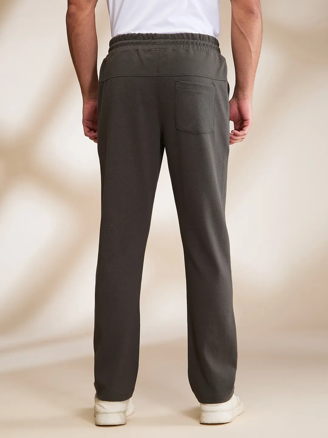 Green Regular Fit Track Pants For Men By Being Human Clothing - Image 3