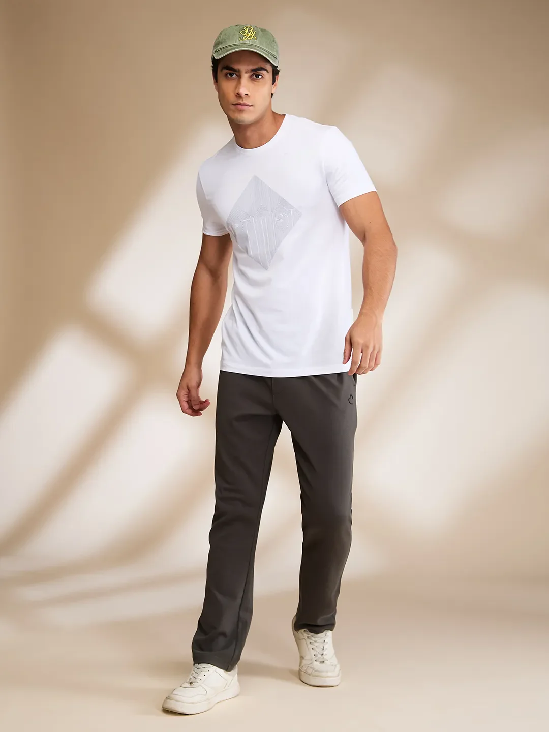 Green Regular Fit Track Pants For Men By Being Human Clothing - Image 6