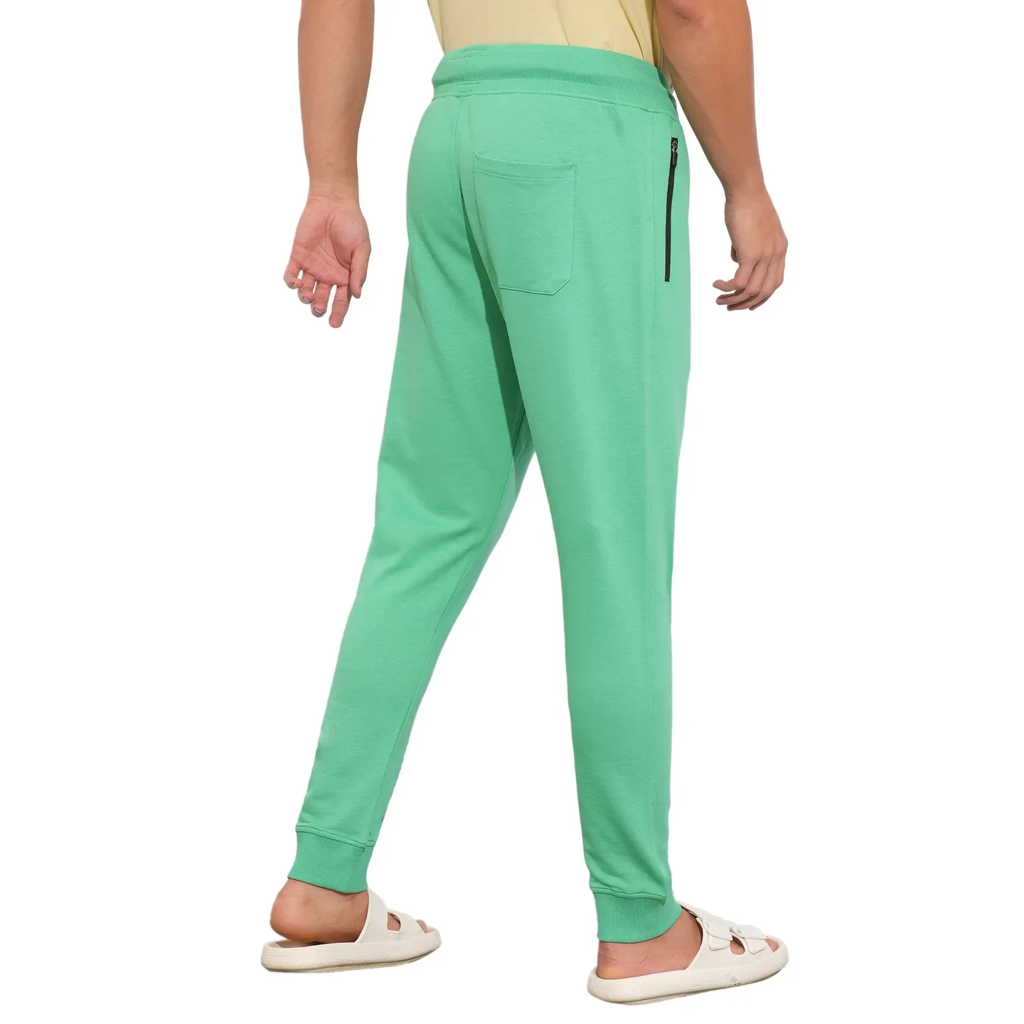 Green Regular fit Men's Track Pants by Being Human Clothing - Image 3