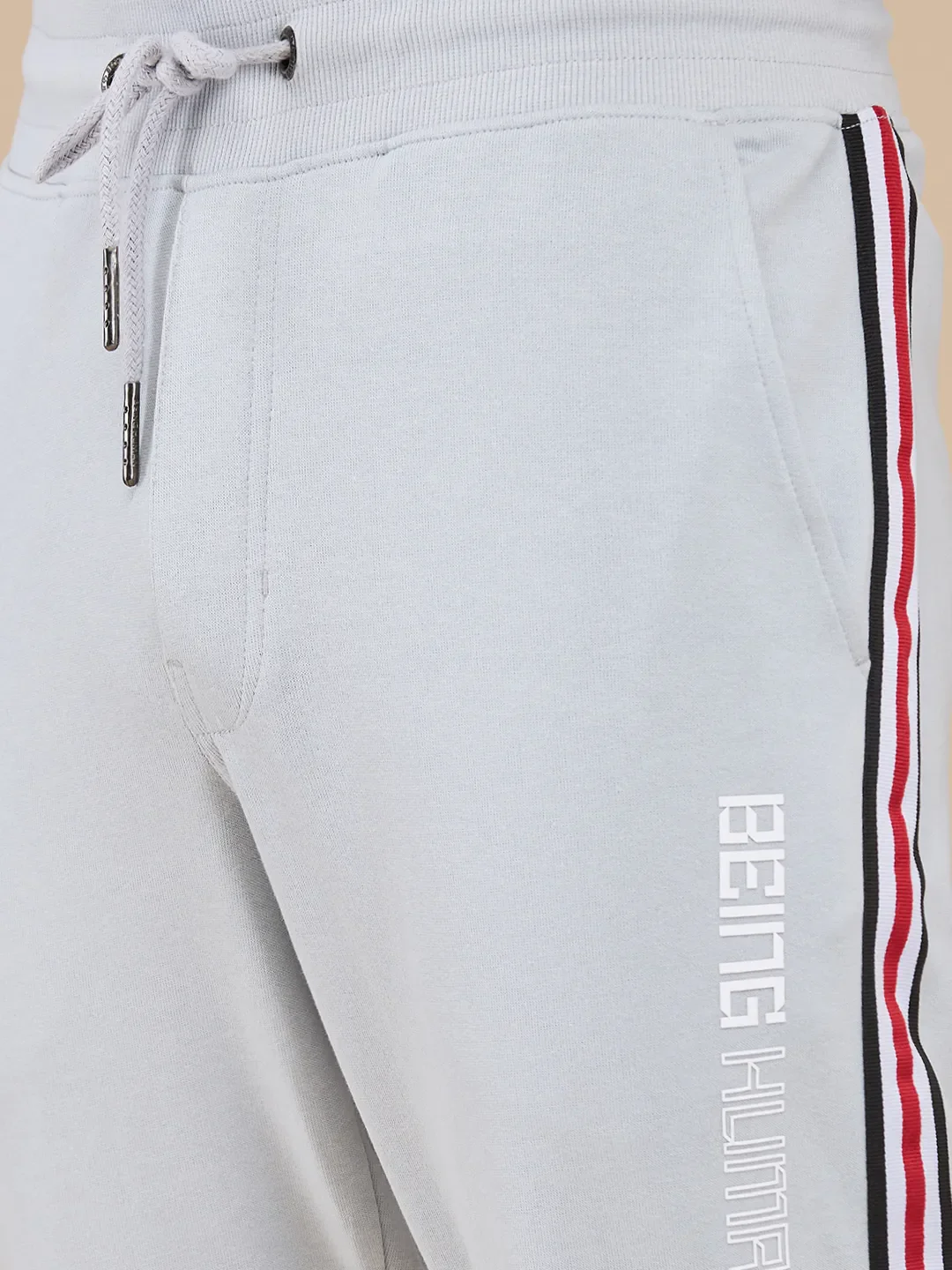 Grey Regular fit Men's Track Pants by Being Human Clothing - Image 5