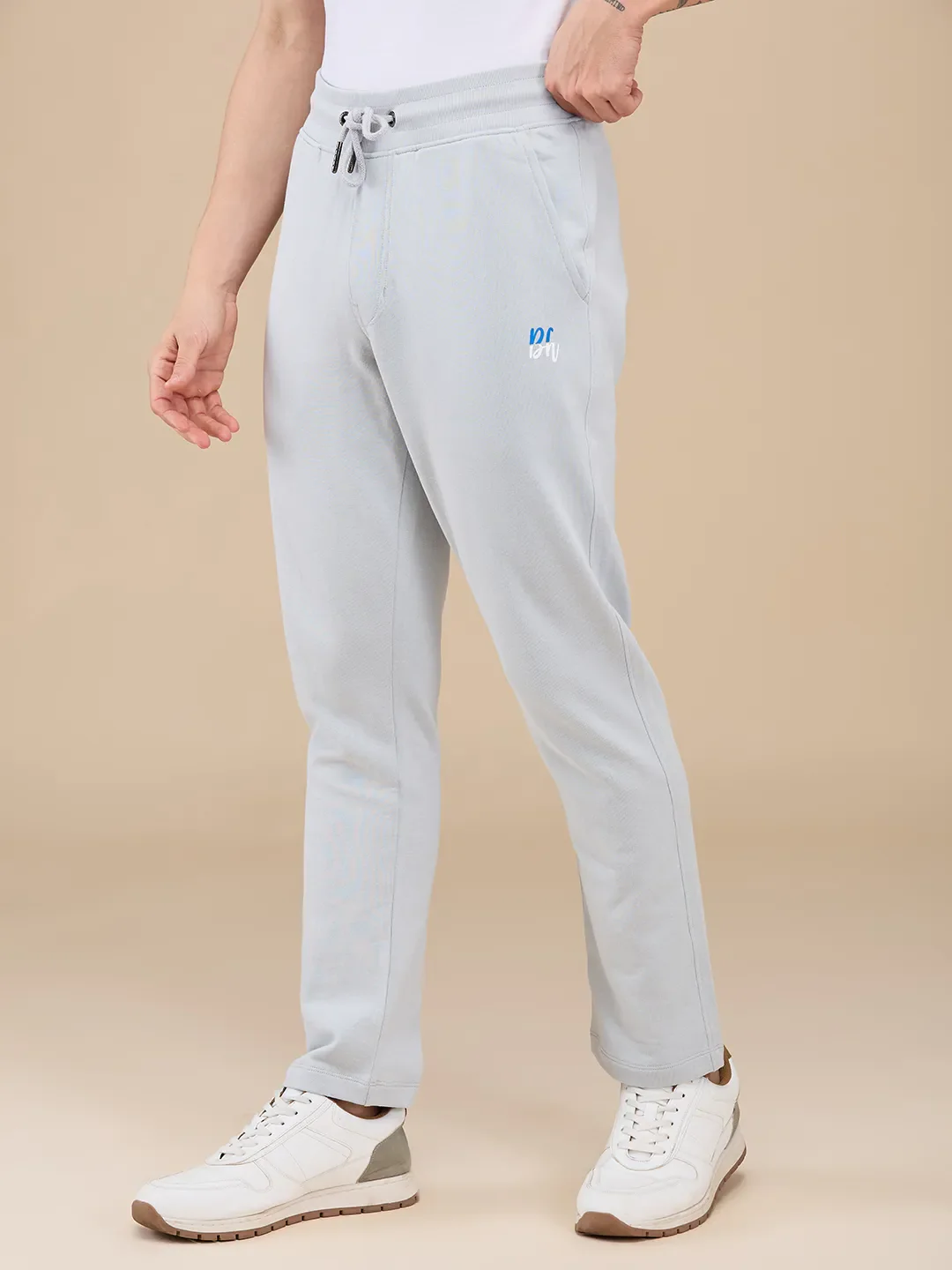 Grey Regular fit Men's Track Pants by Being Human Clothing - Image 4