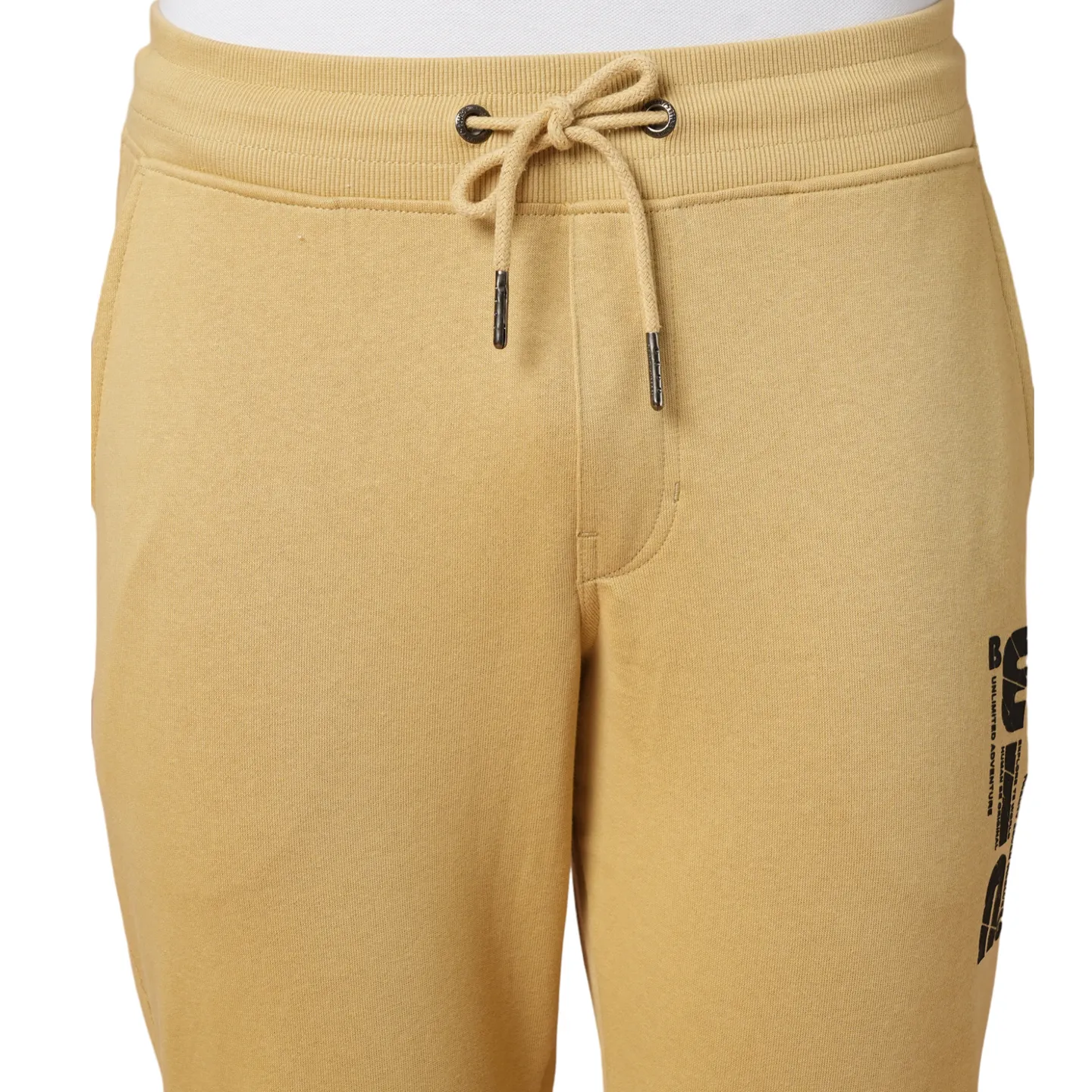 Khaki Regular fit Men's Track Pants by Being Human Clothing - Image 3