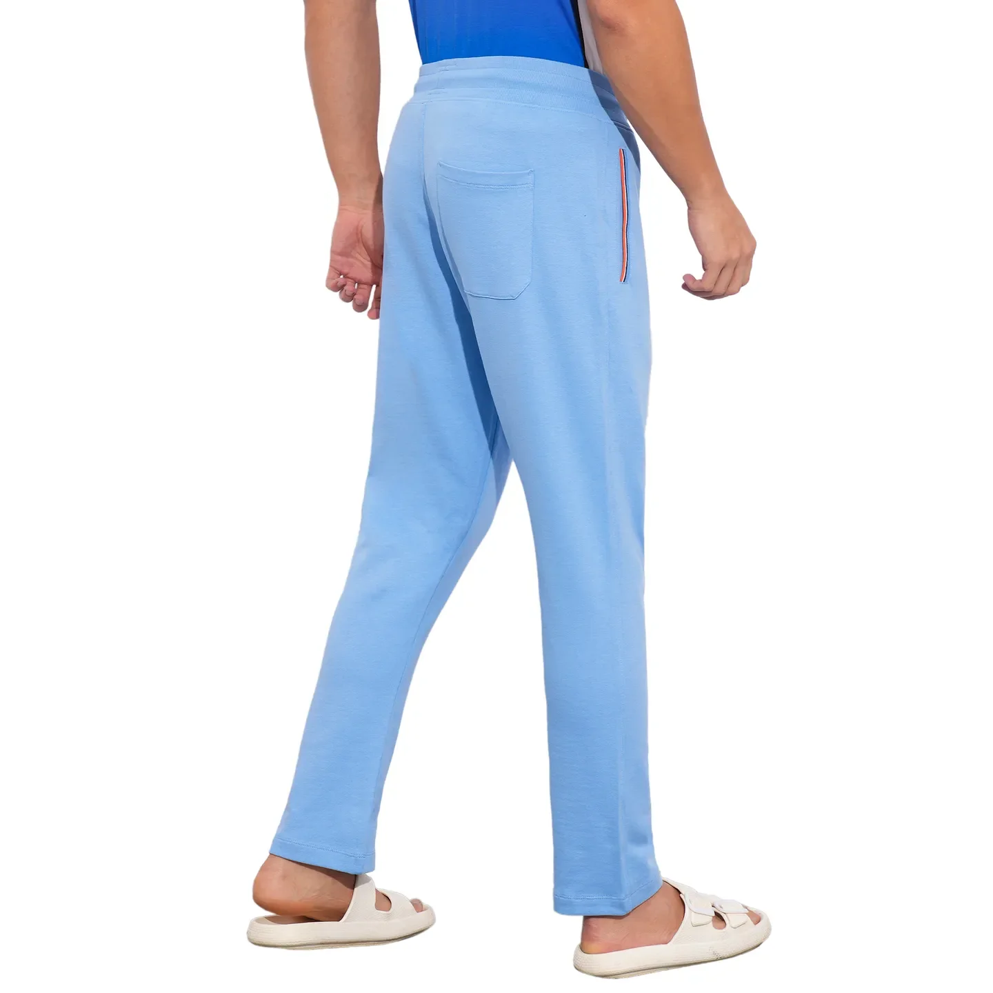Blue Regular Fit Track Pants For Men By Being Human Clothing - Image 3