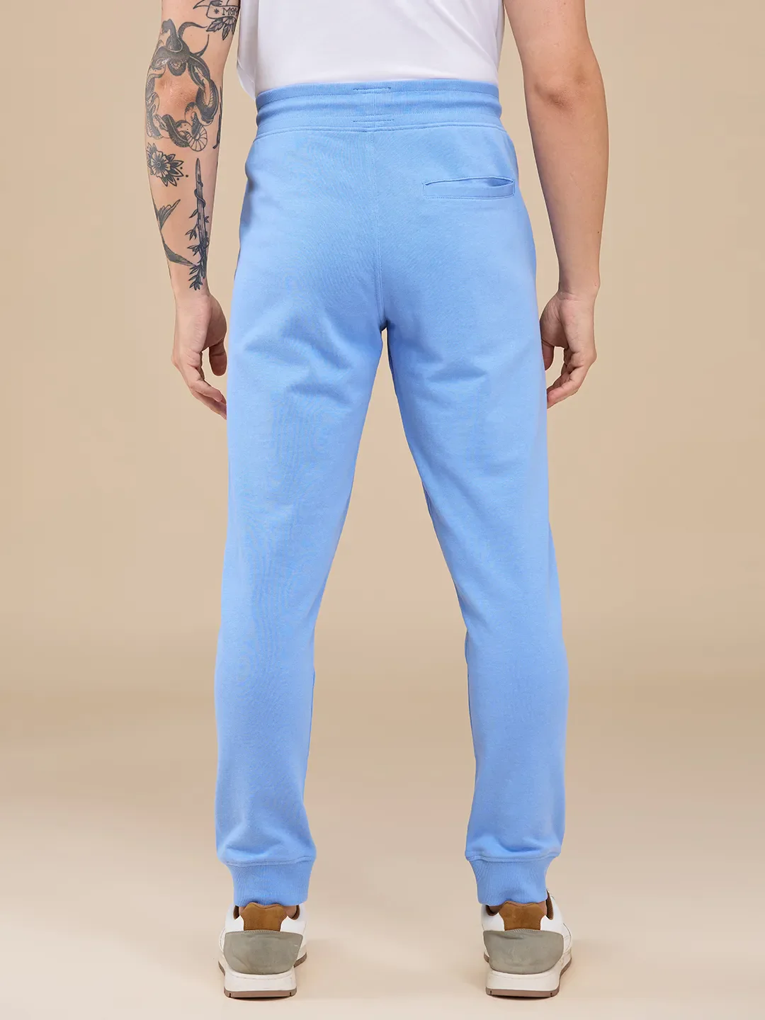 Blue Regular fit Men's Track Pants by Being Human Clothing - Image 3