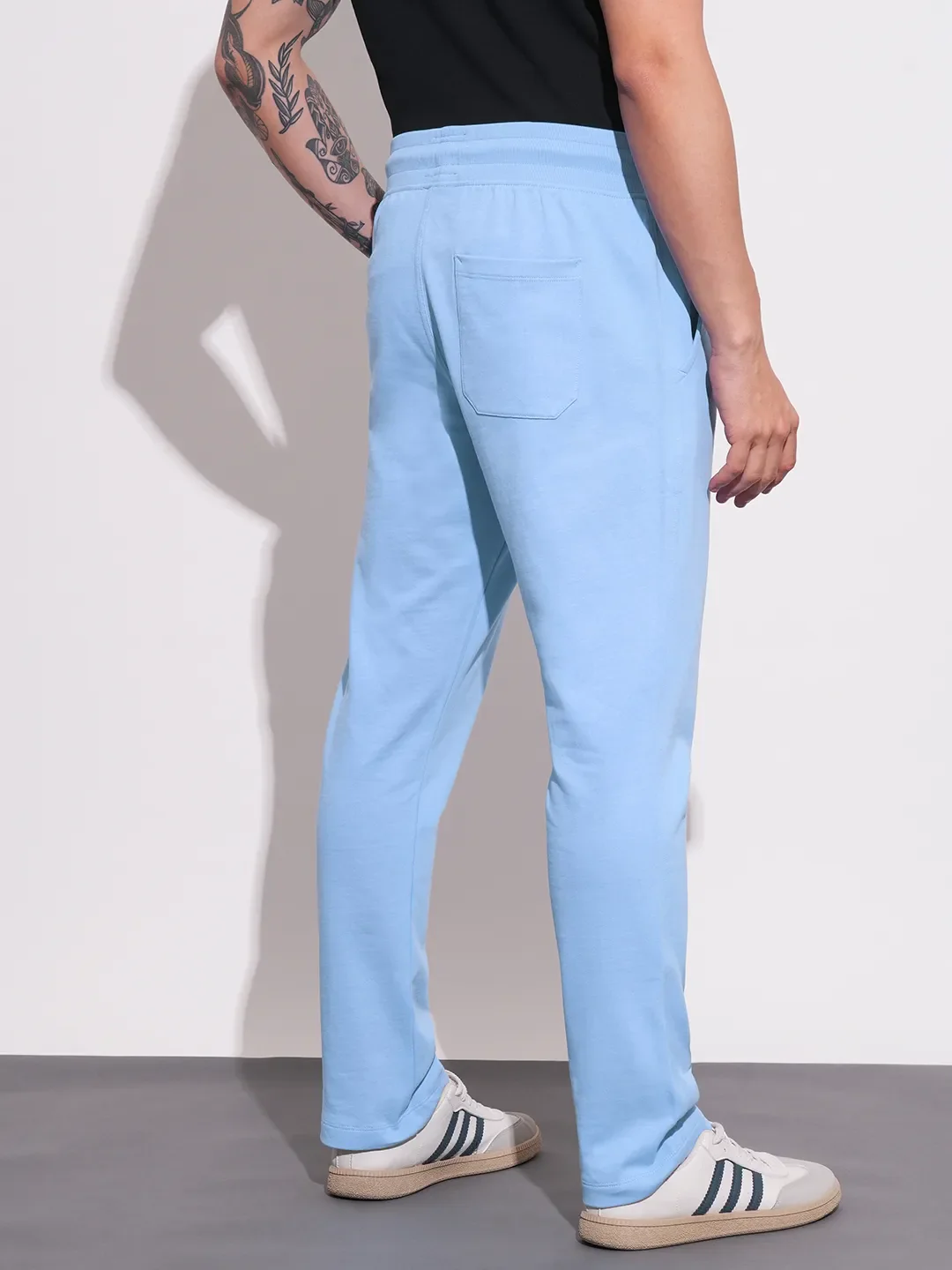 Blue Regular fit Men's Track Pants by Being Human Clothing - Image 3