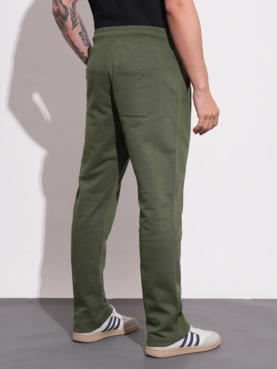 Green Regular fit Men's Track Pants by Being Human Clothing - Image 3