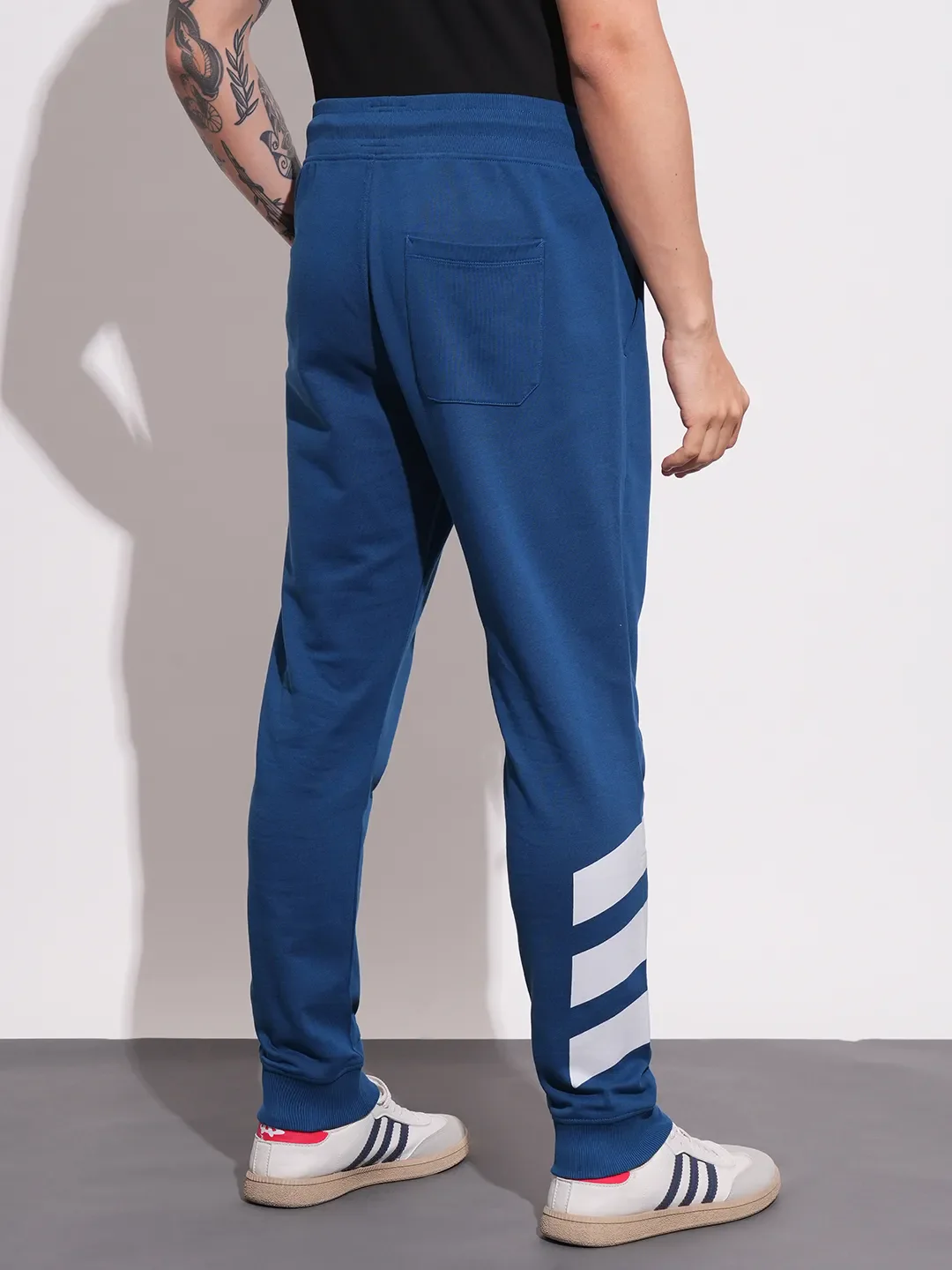 Blue Regular fit Men's Track Pants by Being Human Clothing - Image 3