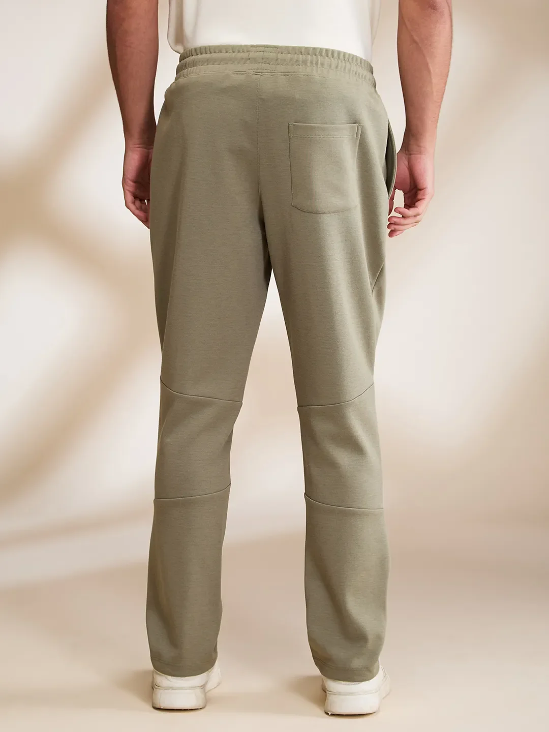 Olive Regular Fit Track Pants For Men By Being Human Clothing - Image 3