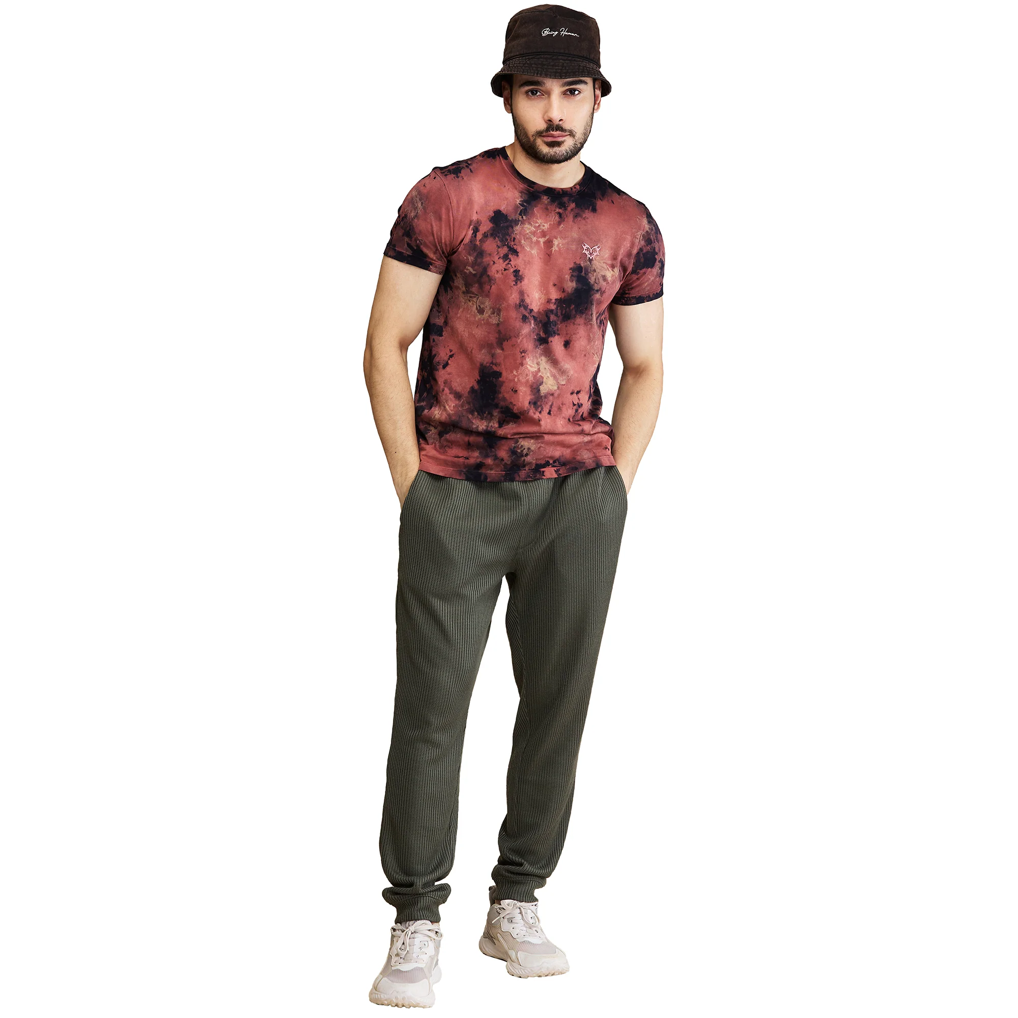 Olive Regular Fit Track Pants For Men By Being Human Clothing - Image 6