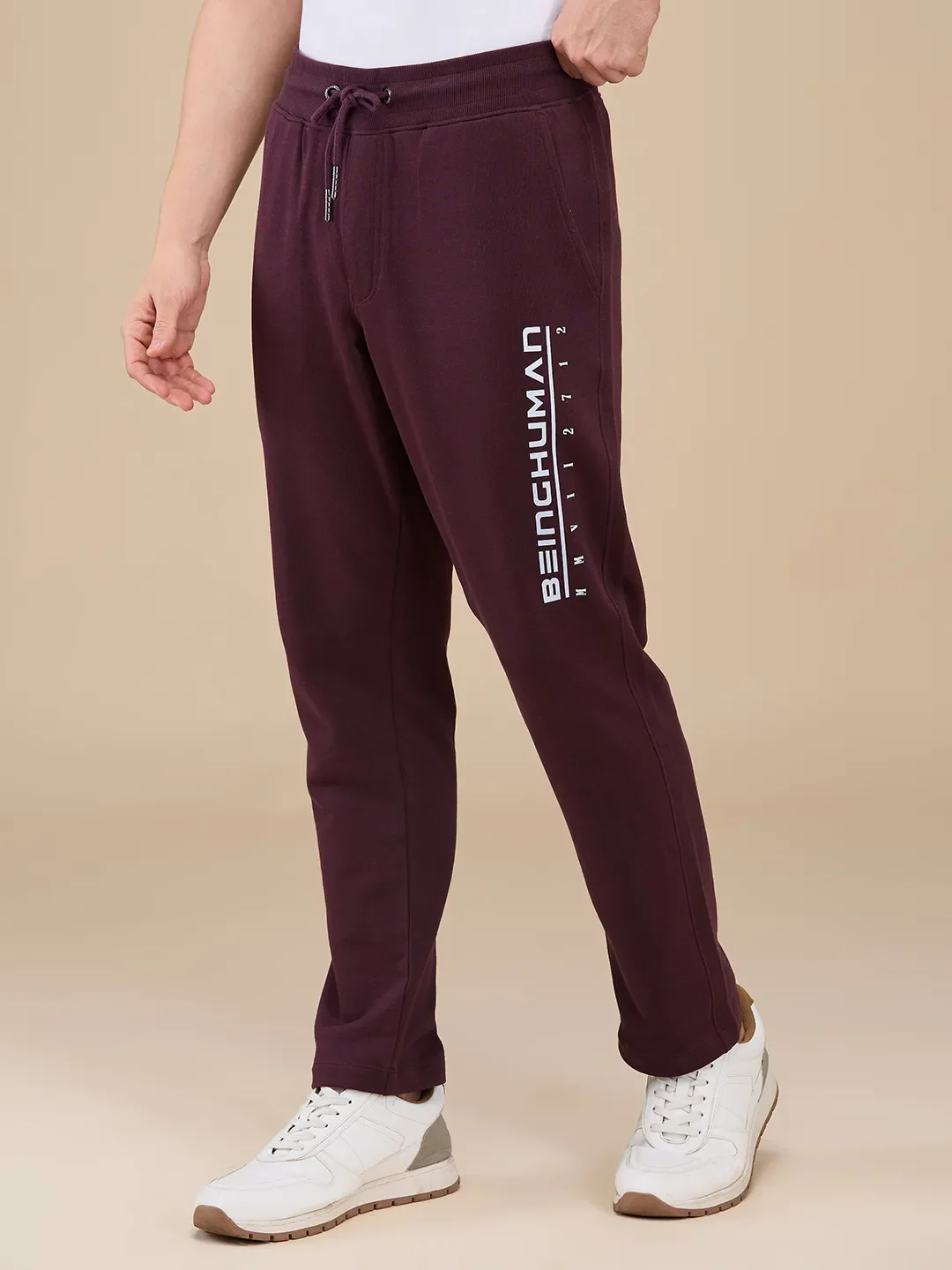 Red Regular fit Men's Track Pants by Being Human Clothing - Image 4