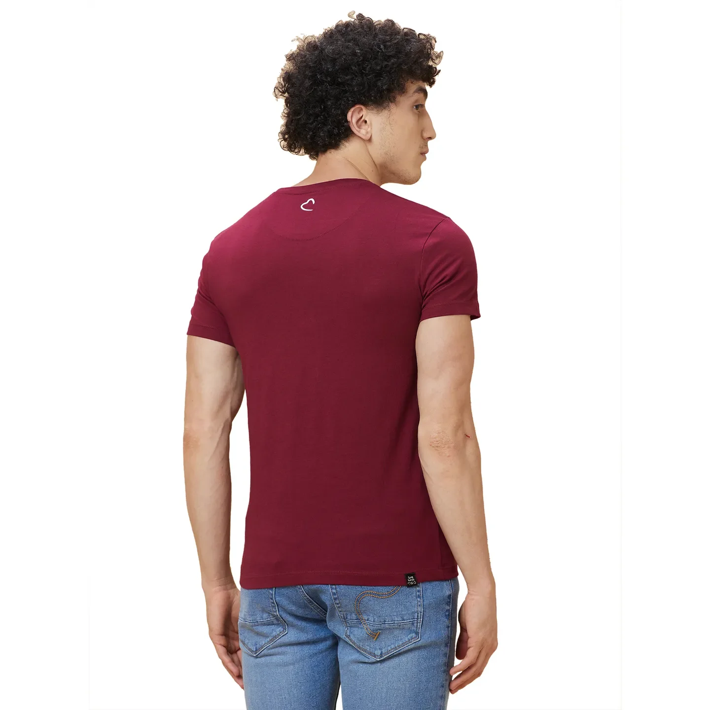Red Regular Fit Men's Short Sleeves T-Shirt by Being Human Clothing - Image 3