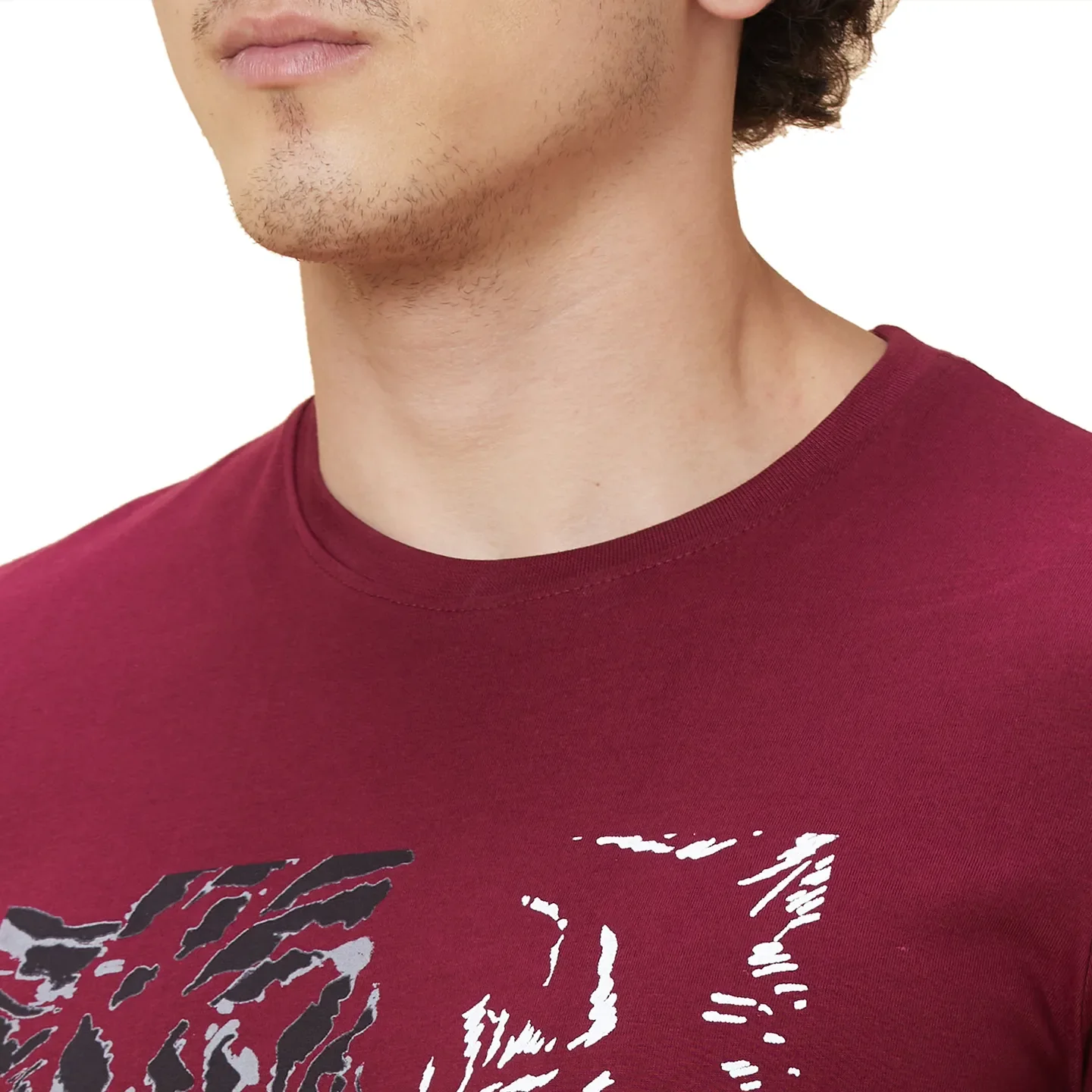 Red Regular Fit Men's Short Sleeves T-Shirt by Being Human Clothing - Image 5