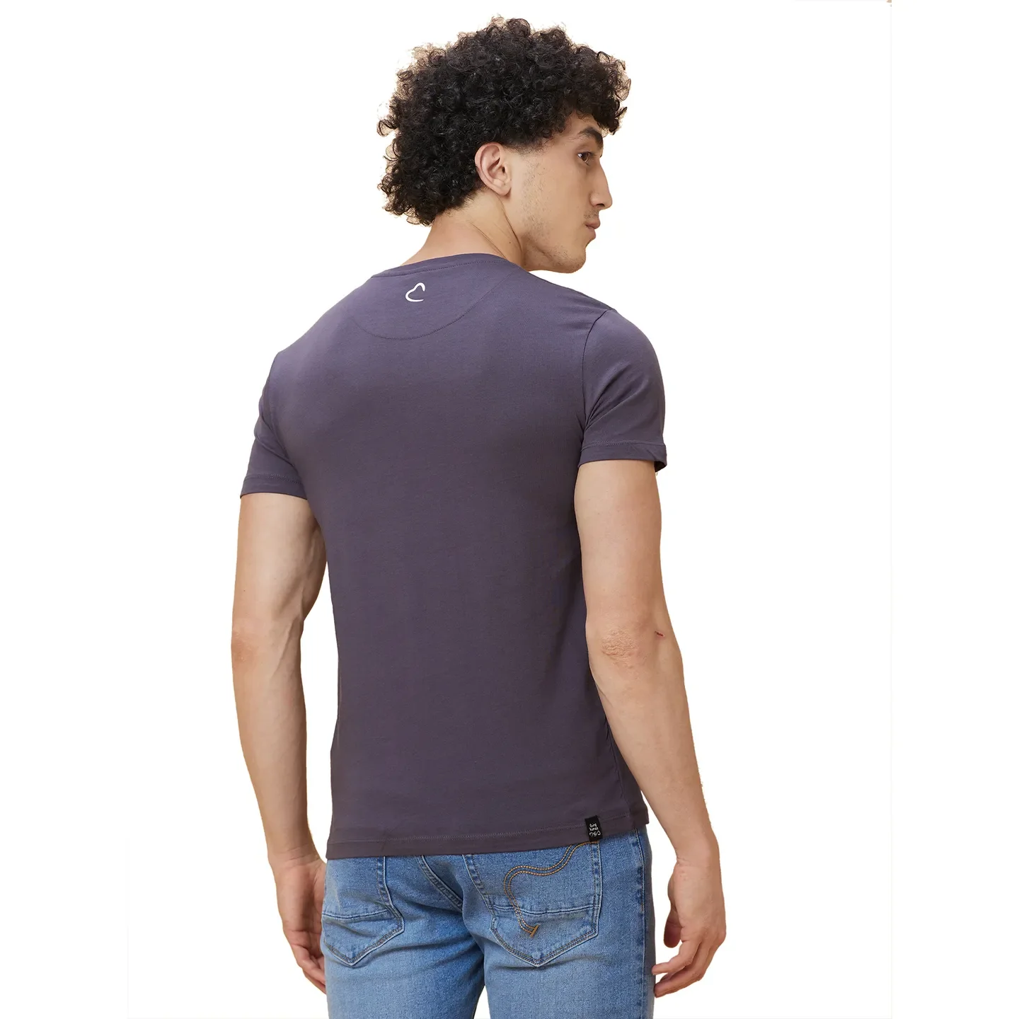 Grey Regular Fit Men's Short Sleeves T-Shirt by Being Human Clothing - Image 3