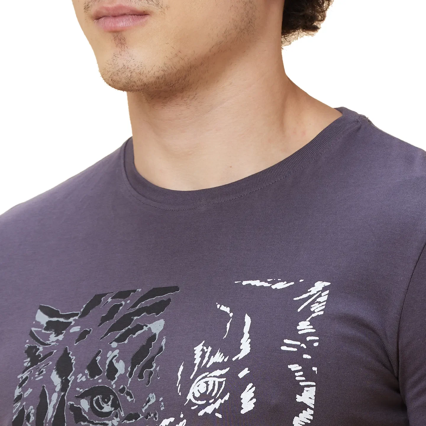 Grey Regular Fit Round Neck Men's T-Shirt by Being Human Clothing - Image 5