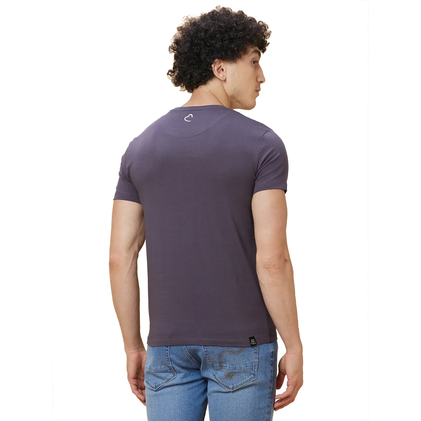 Grey Regular Fit Round Neck Men's T-Shirt by Being Human Clothing - Image 3