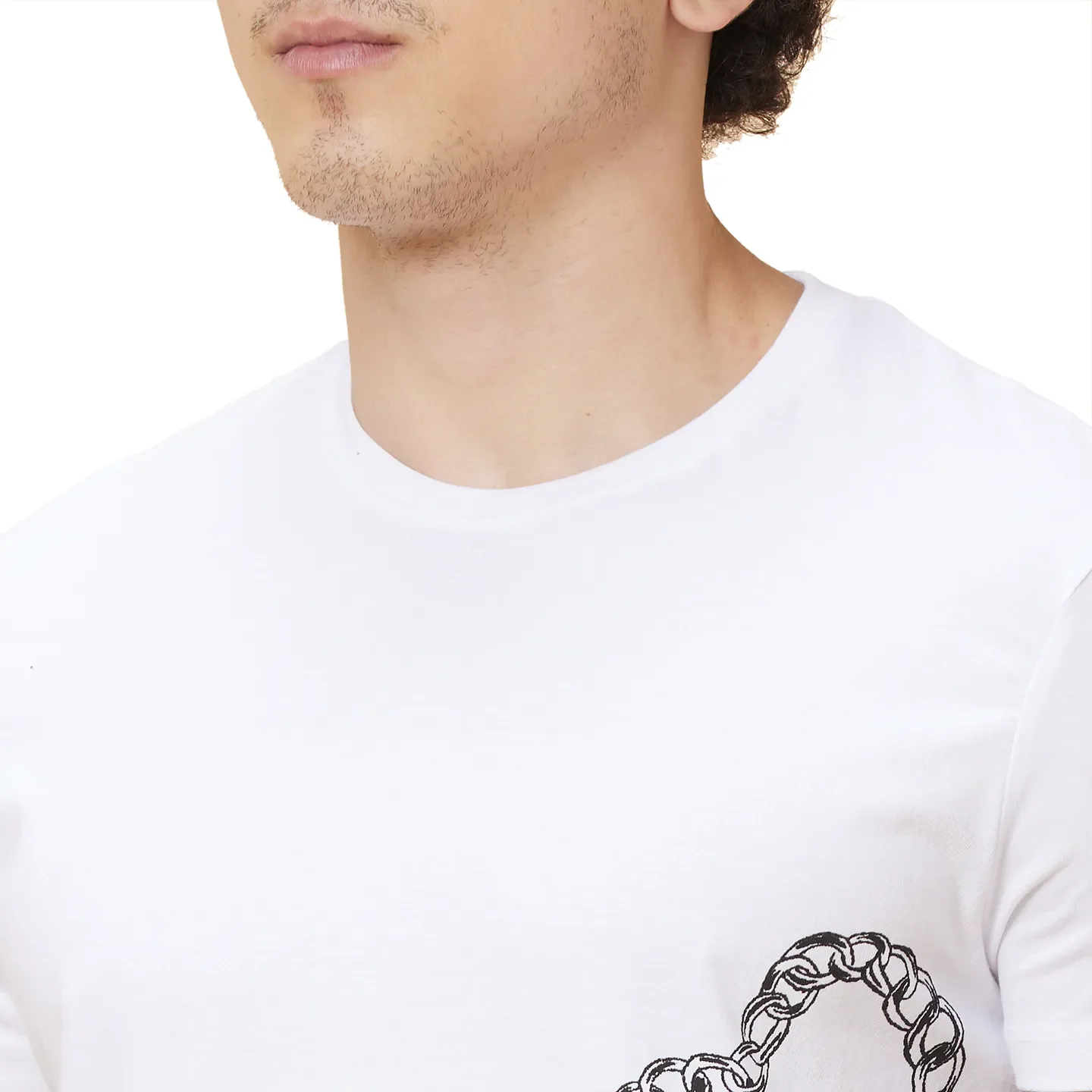 White Regular Fit Men's Short Sleeves T-Shirt by Being Human Clothing - Image 5