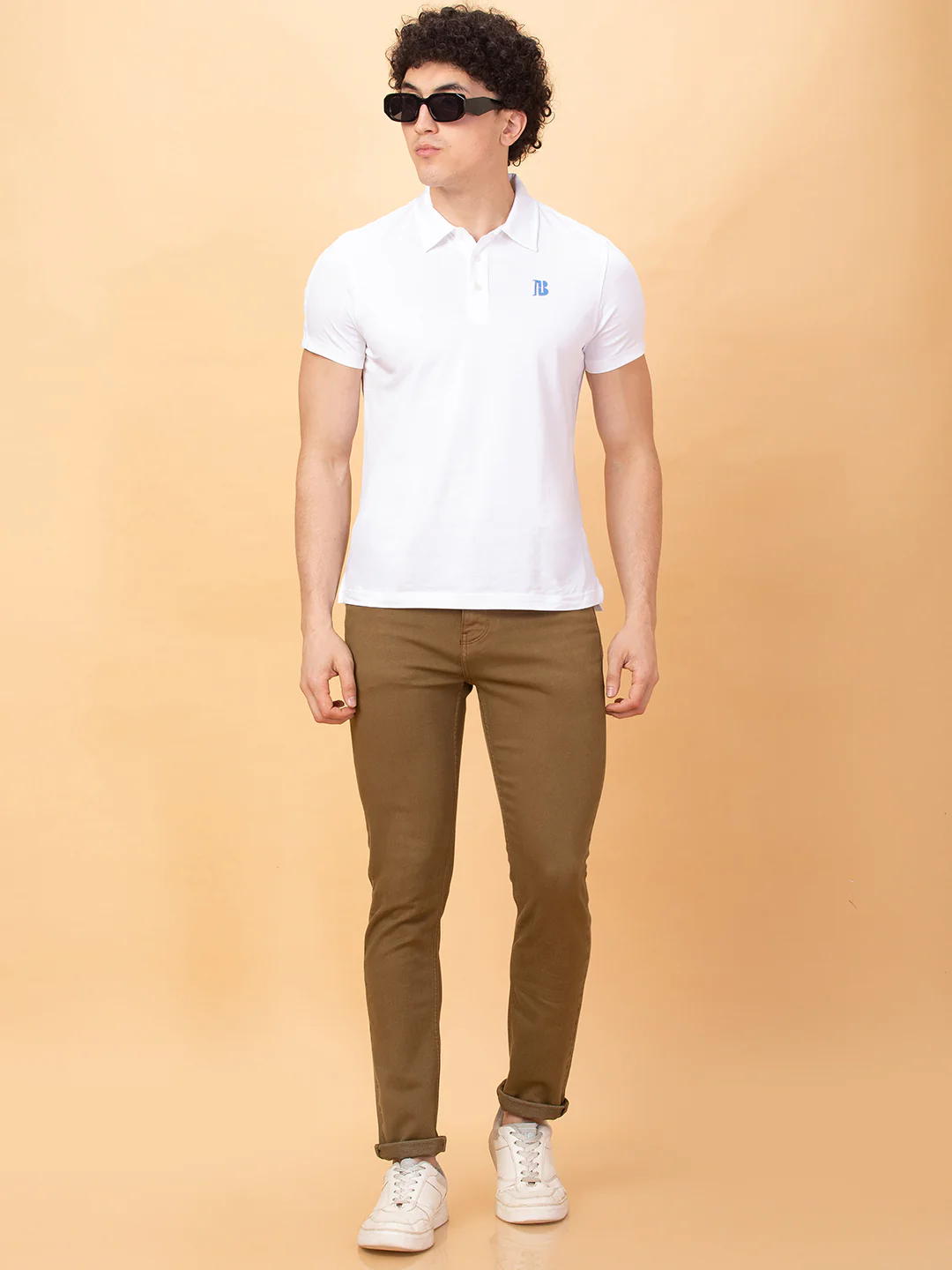 Camel Slim Fit Denims For Men By Being Human Clothing - Image 6