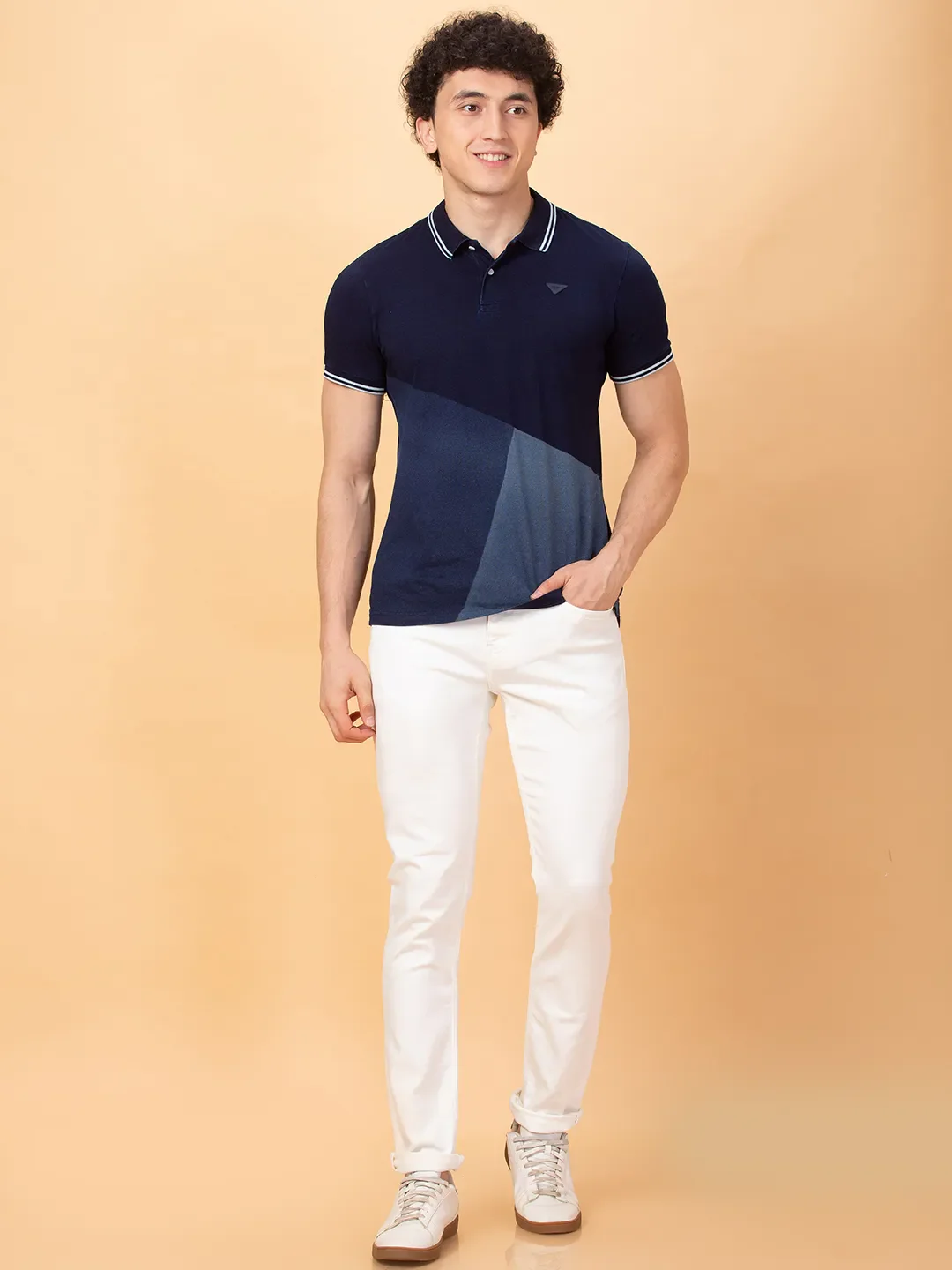 White Slim Fit Men's Denims by Being Human Clothing - Image 2