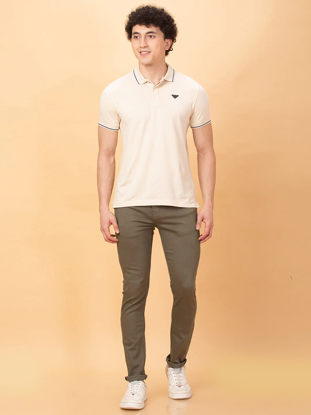 Olive Slim Fit Denims For Men By Being Human Clothing - Image 2