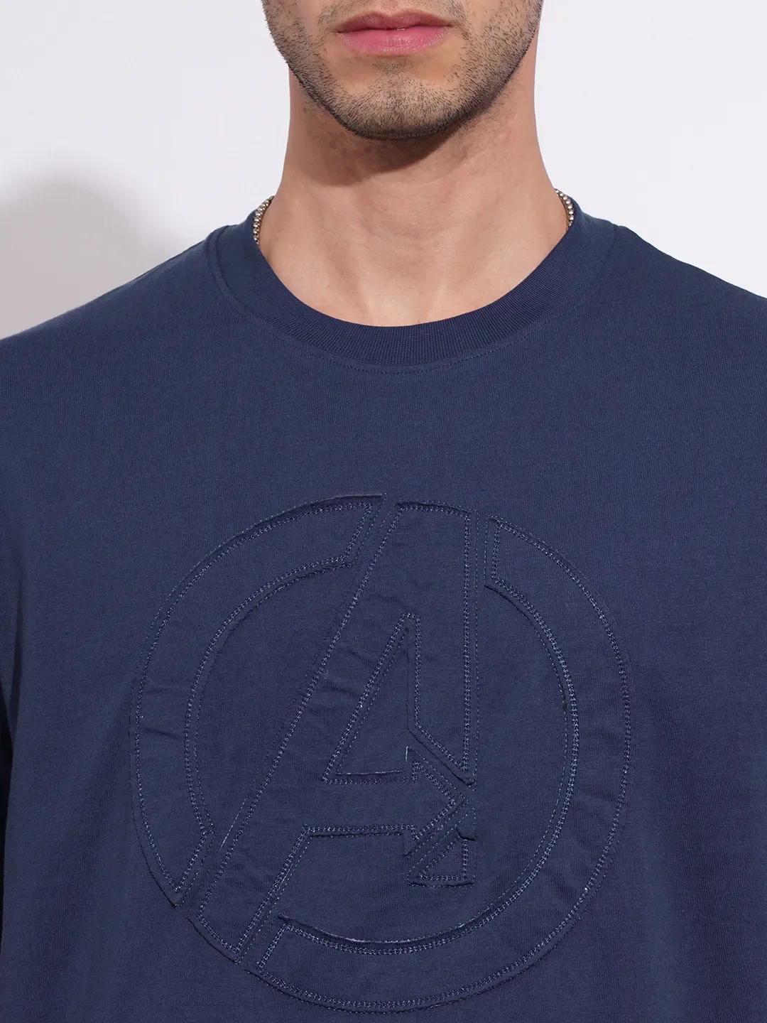 Avengers Navy Easy Fit Round Neck Men's T-Shirt by Being Human Clothing - Image 5
