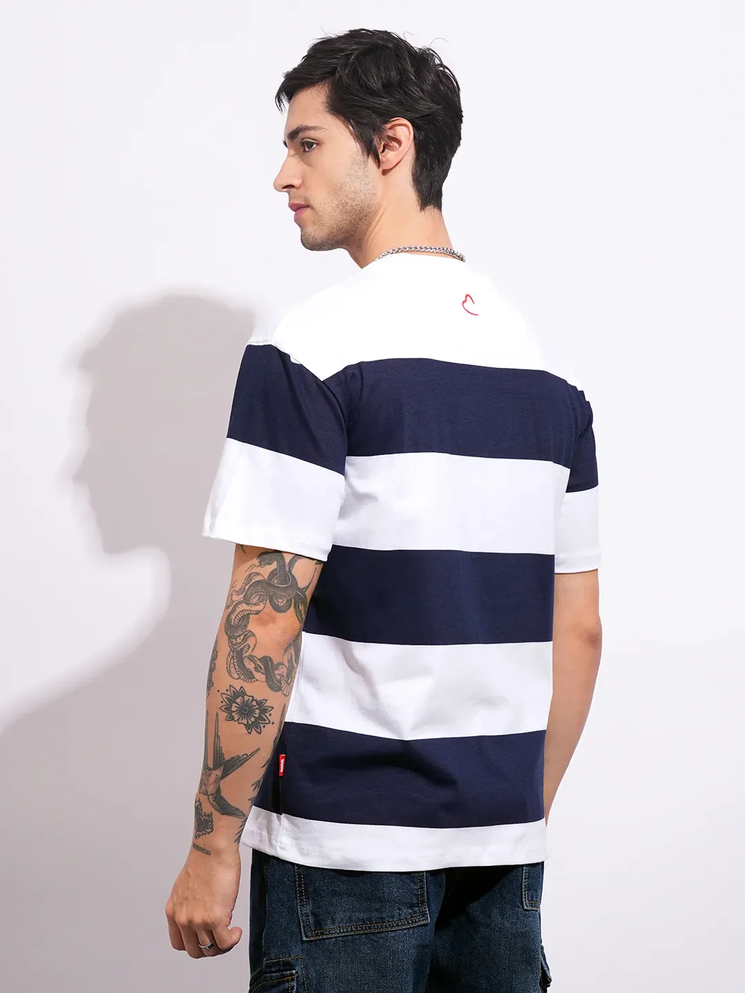 Captain America Navy Easy Fit Round Neck Men's T-Shirt by Being Human Clothing - Image 3